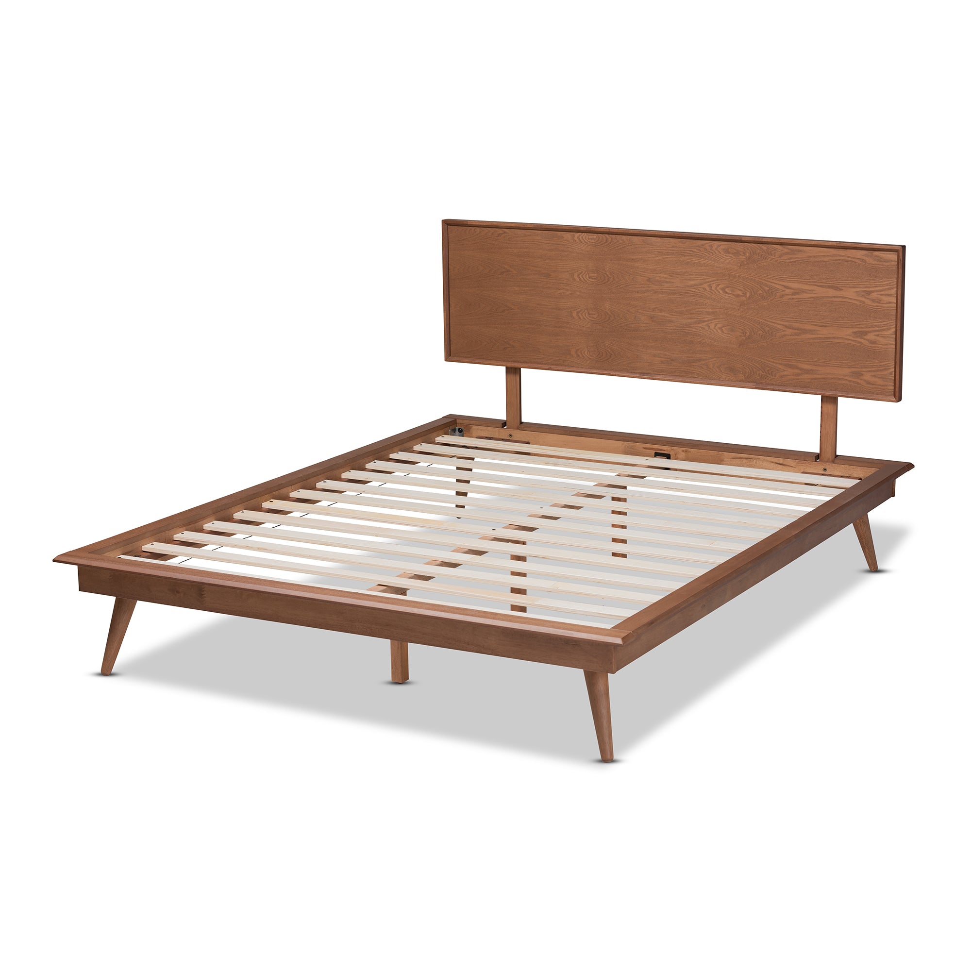 Karine Mid-Century Modern Finished Wood Platform Bed
