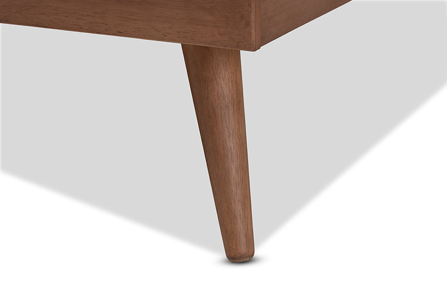 Karine Mid-Century Modern Finished Wood Platform Bed