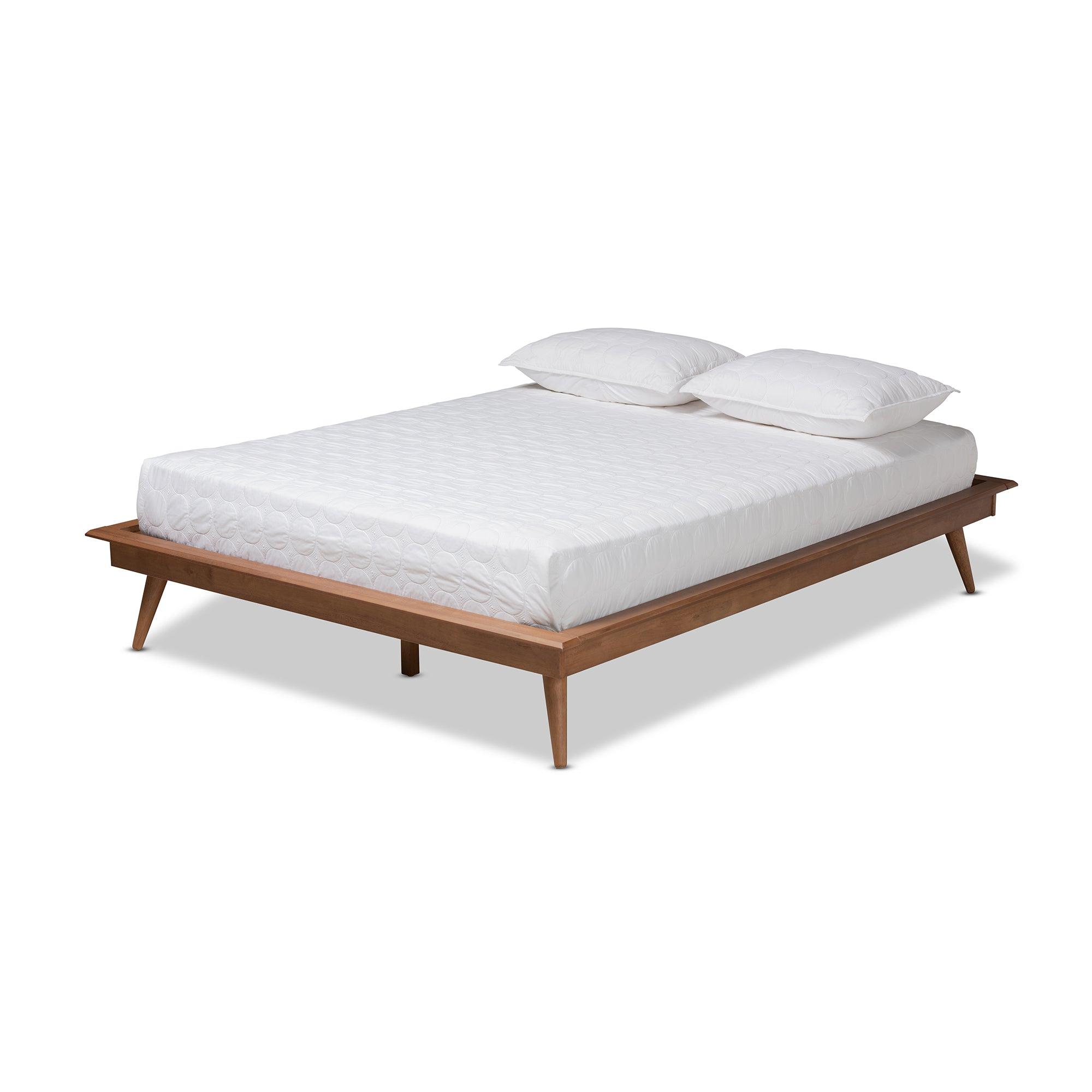 Karine Mid-Century Modern Finished Wood Platform Bed