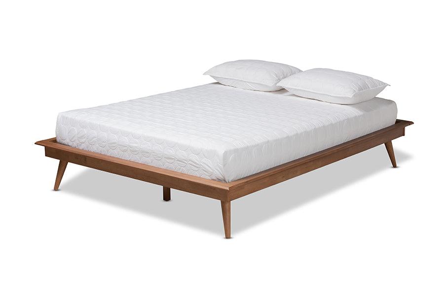 Karine Mid-Century Modern Finished Wood Platform Bed