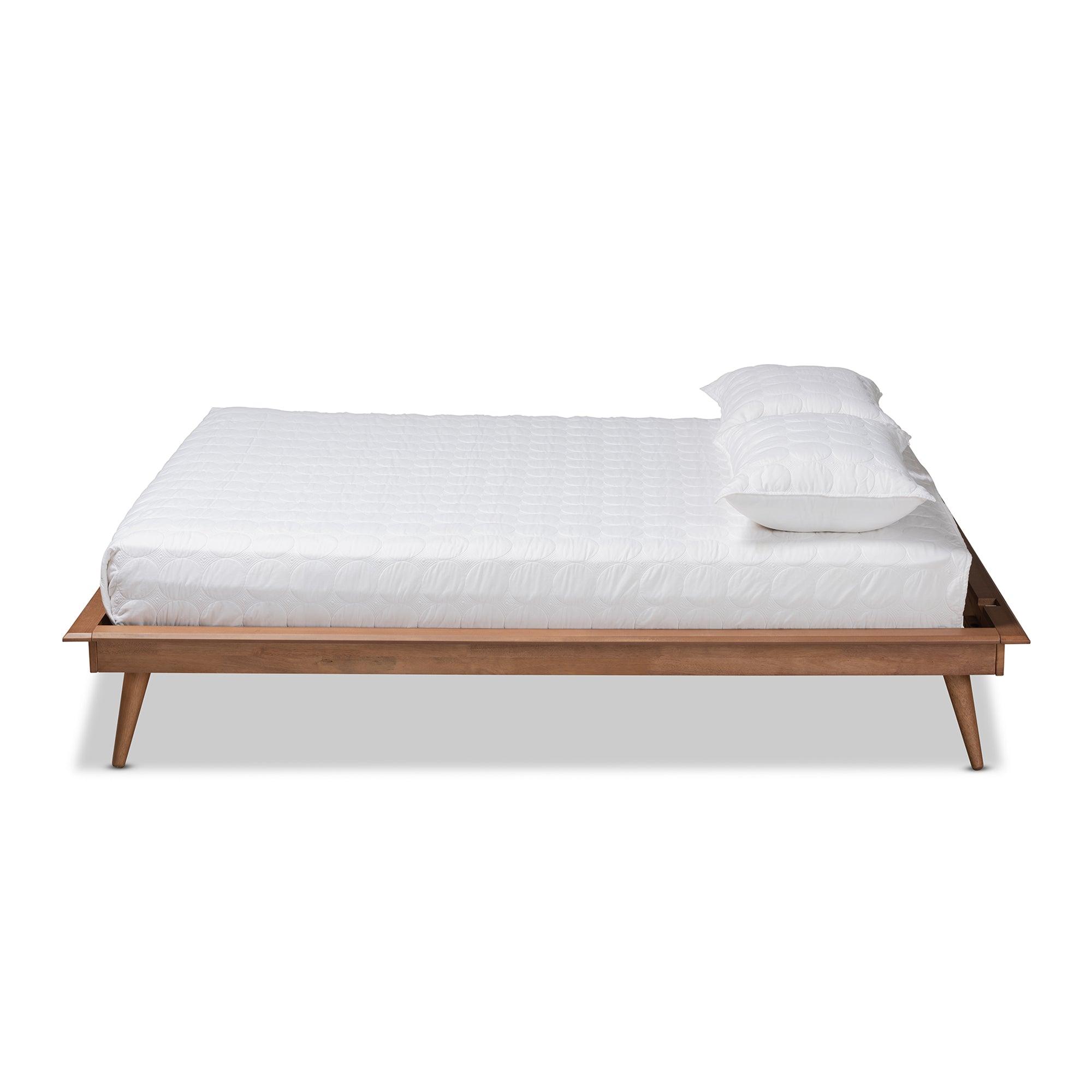 Karine Mid-Century Modern Finished Wood Platform Bed
