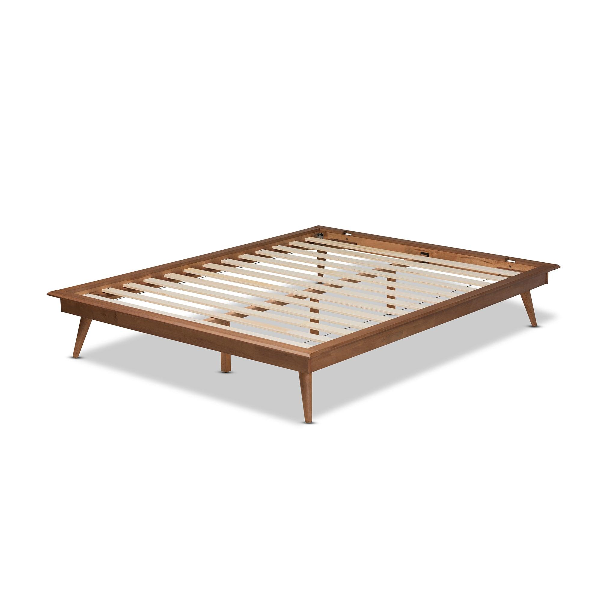Karine Mid-Century Modern Finished Wood Platform Bed