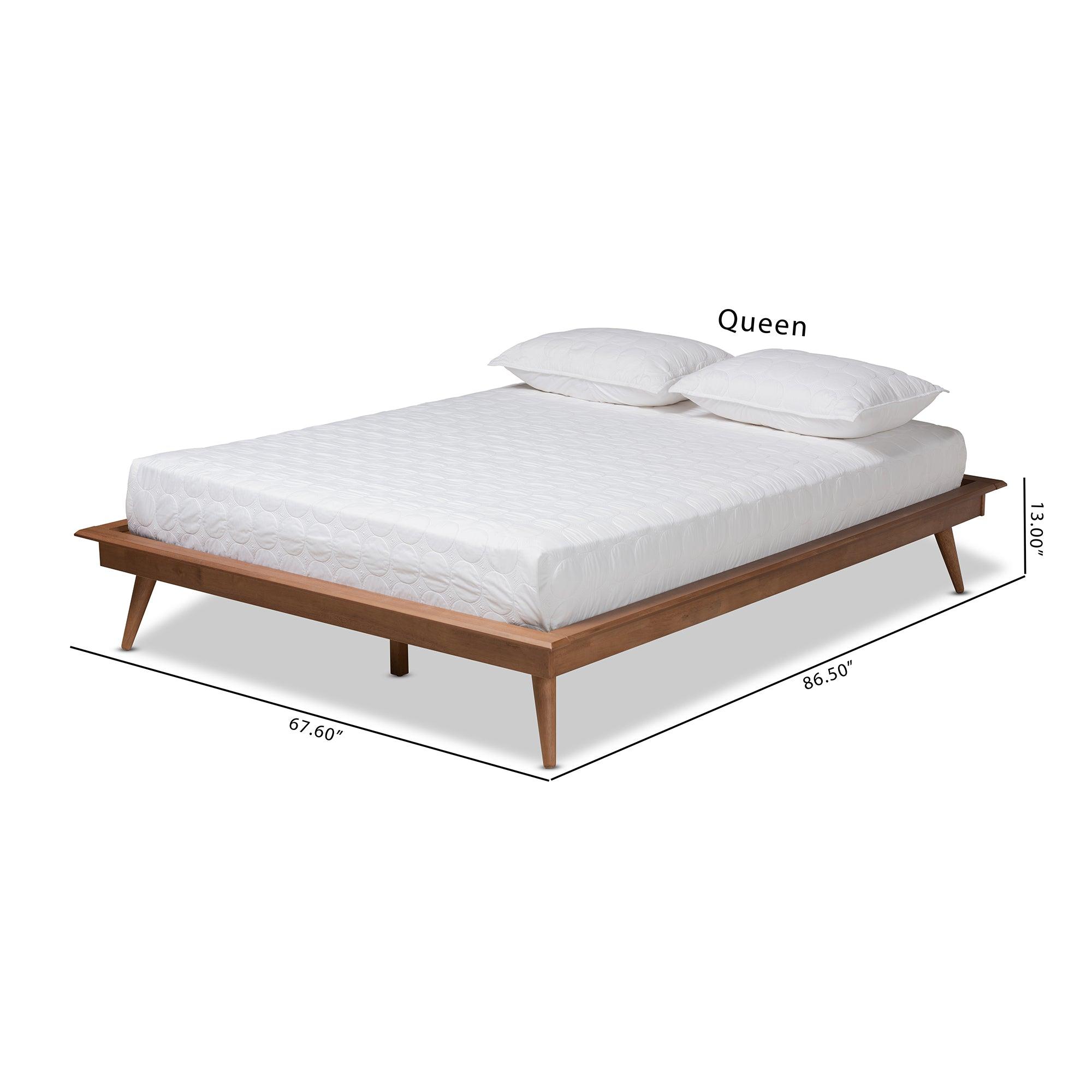 Karine Mid-Century Modern Finished Wood Platform Bed