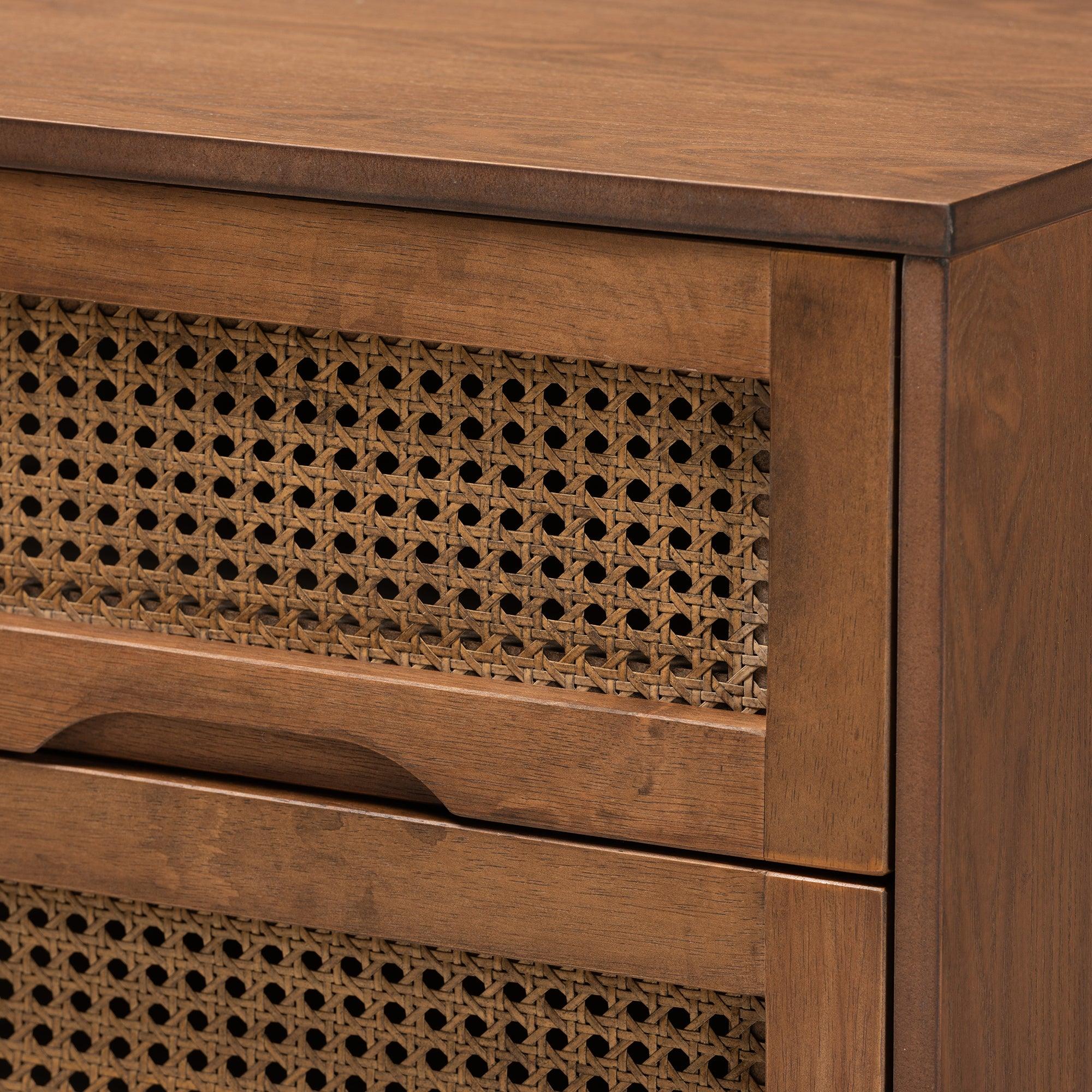 Rina Mid-Century Modern Ash Finished Wood 3-Piece Bedroom Set