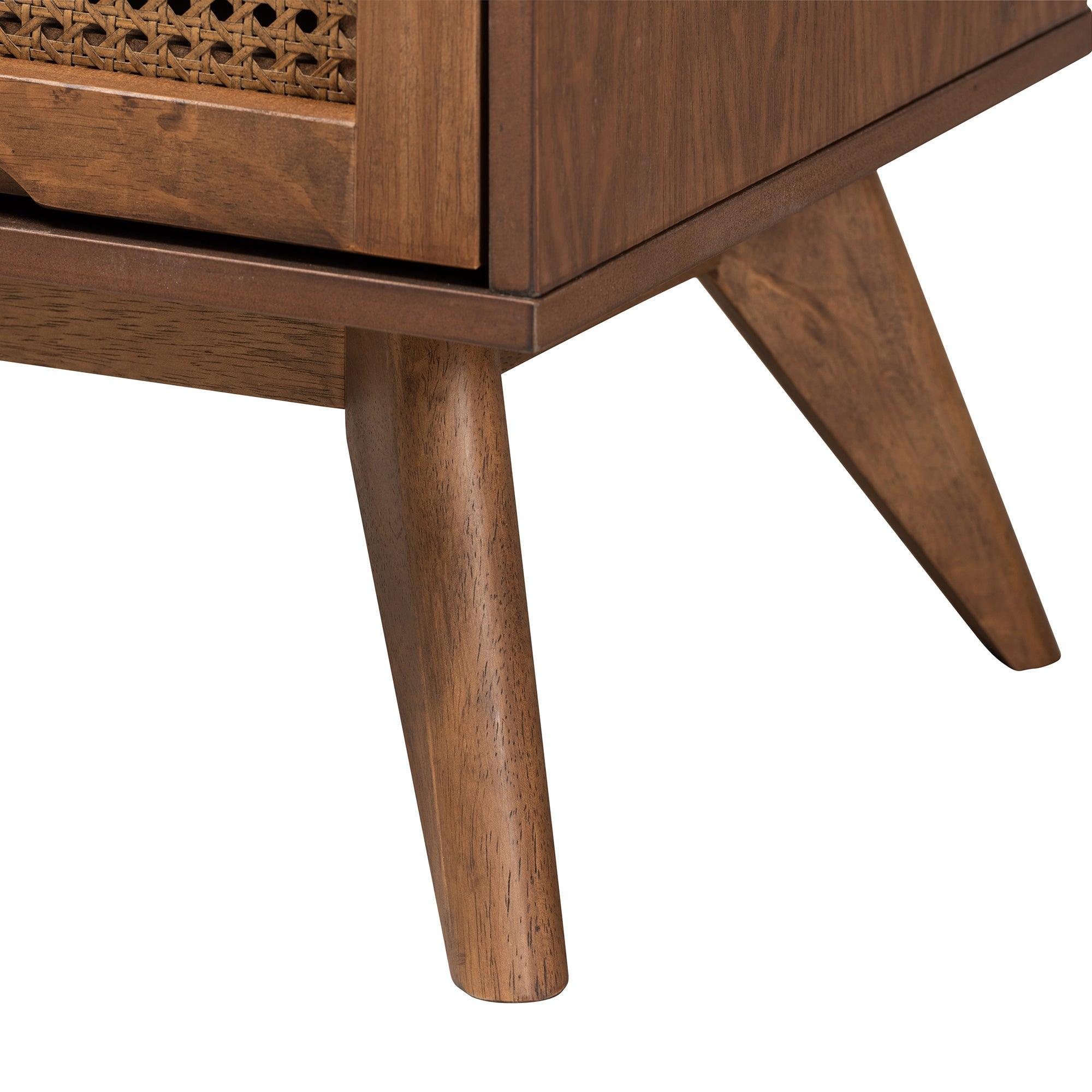Rina Mid-Century Modern Ash Finished Wood 3-Piece Bedroom Set