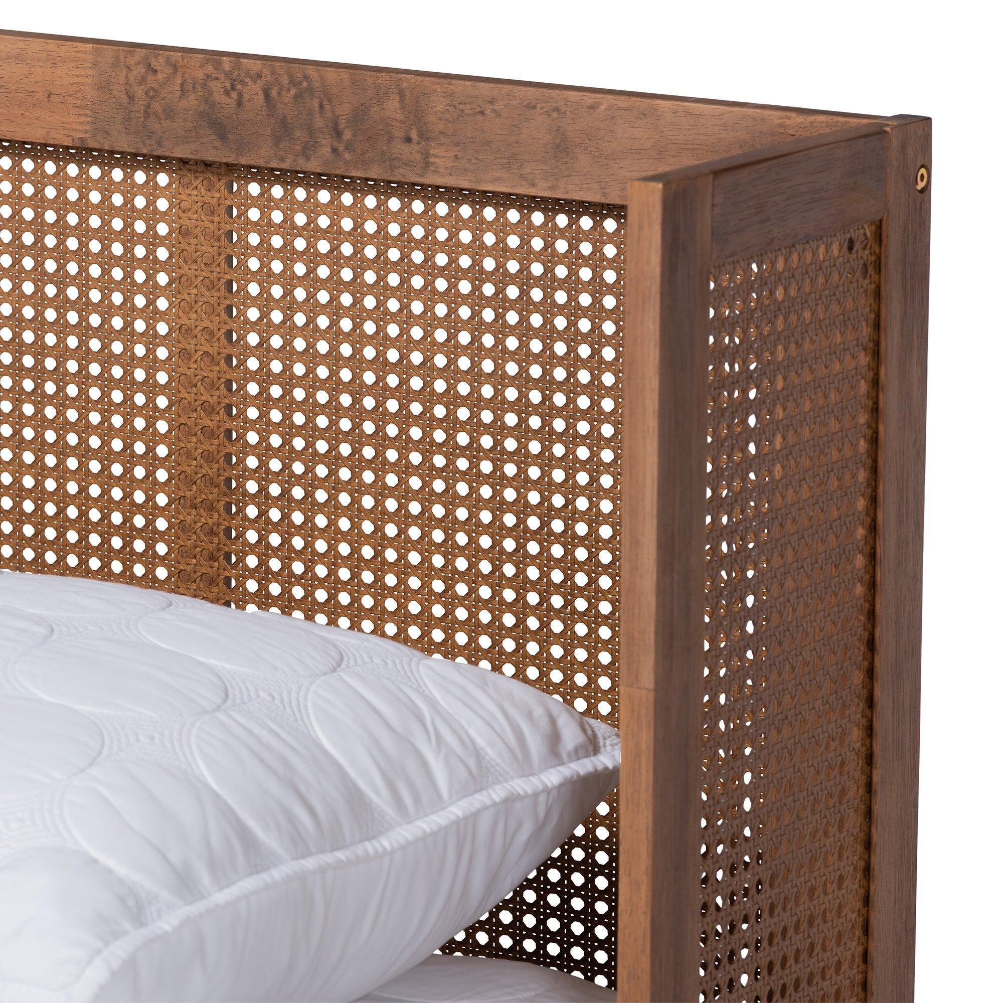 Rina Mid-Century Modern Ash Finished Wood 3-Piece Bedroom Set
