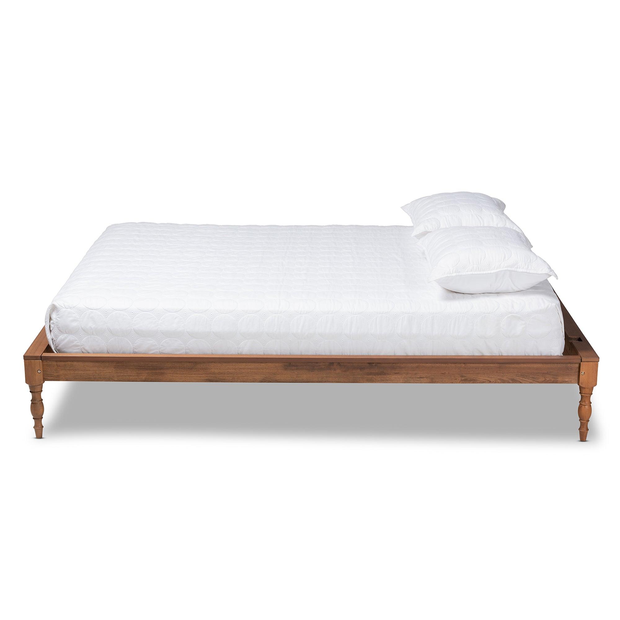Romy Vintage French Inspired Ash Wanut Finished Wood Bed