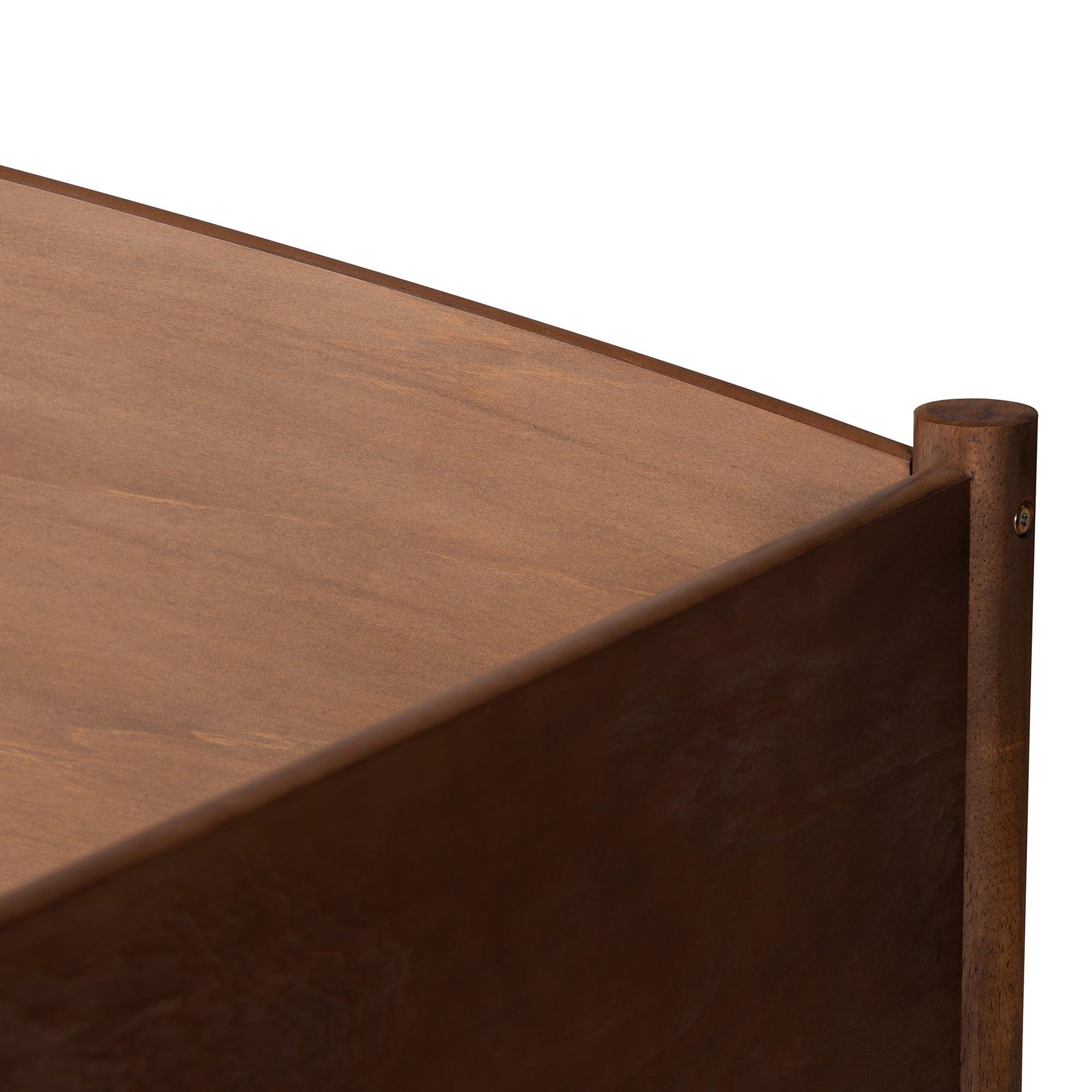 Veles Mid-Century Modern Ash Wanut Finished Wood Daybed