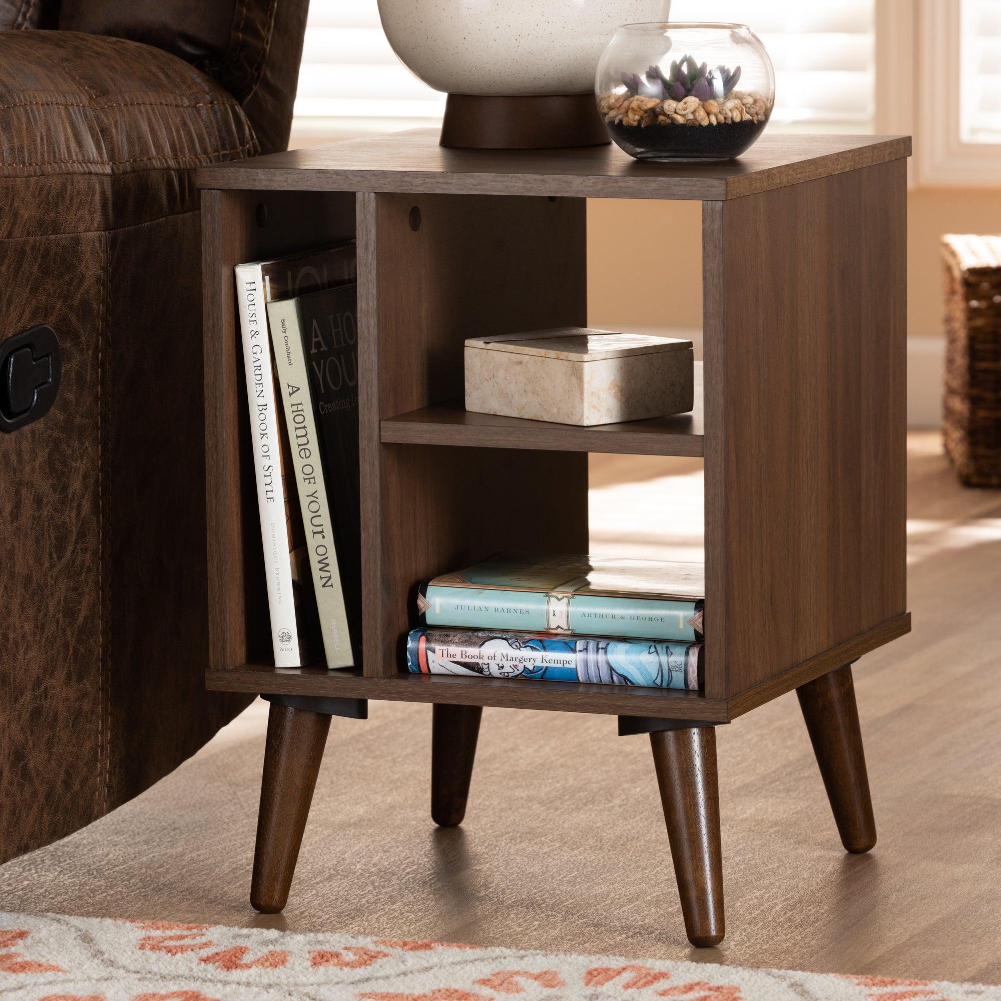 Sami Mid-Century Modern Finished Wood End Table