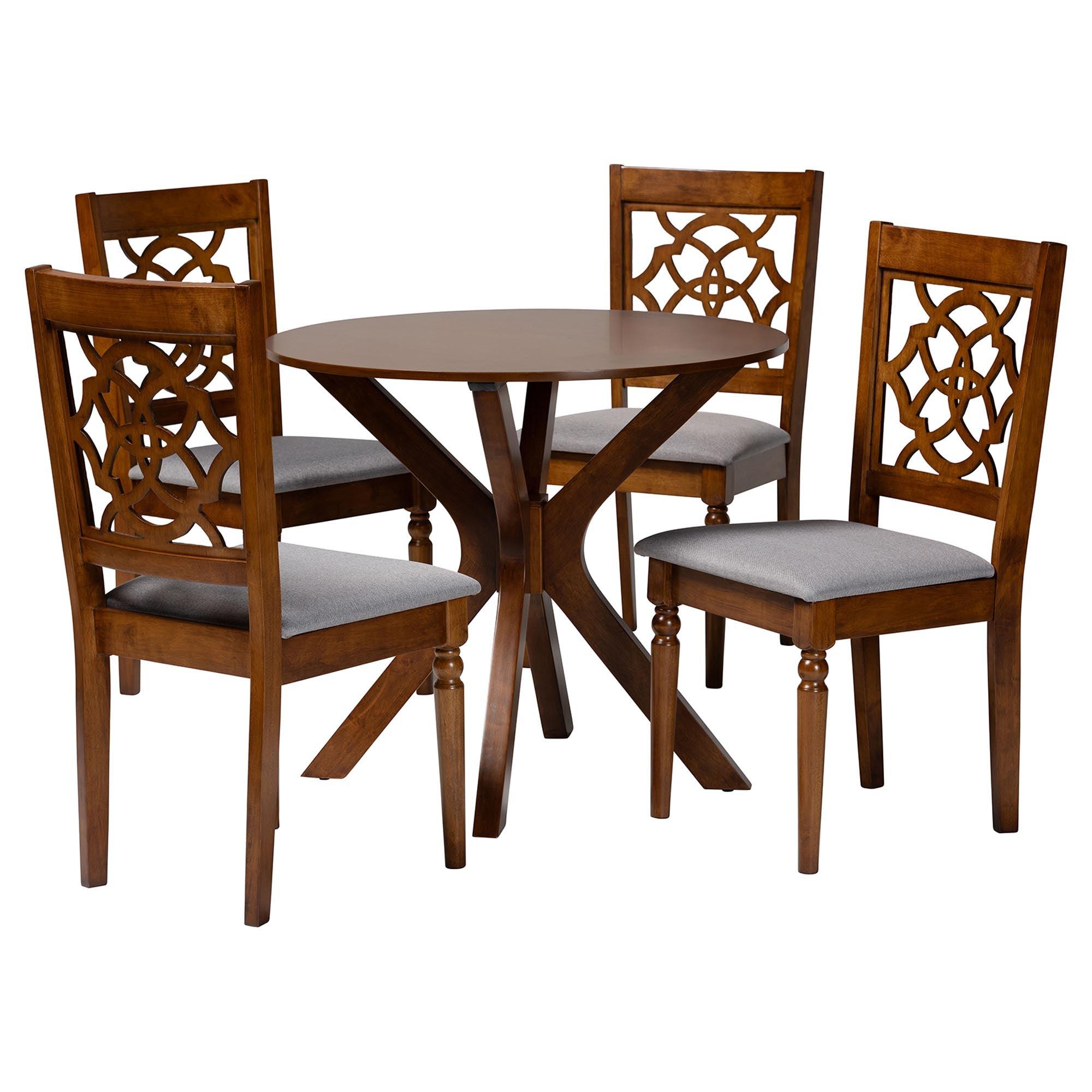Sadie Modern and Wood 5-Piece Dining Set