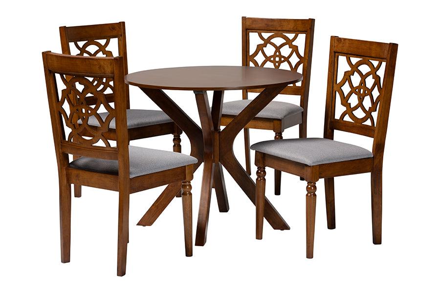 Sadie Modern and Wood 5-Piece Dining Set