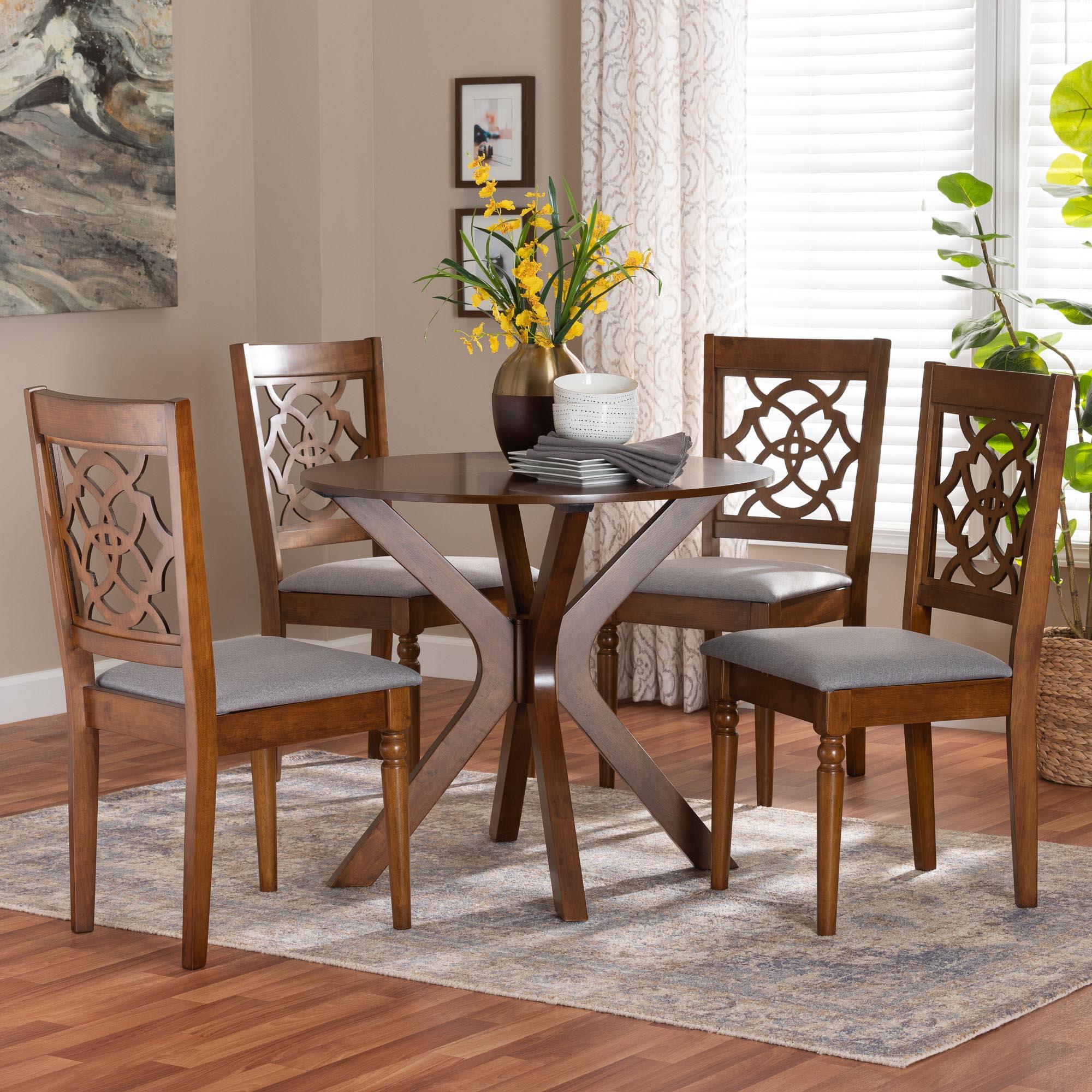 Sadie Modern and Wood 5-Piece Dining Set