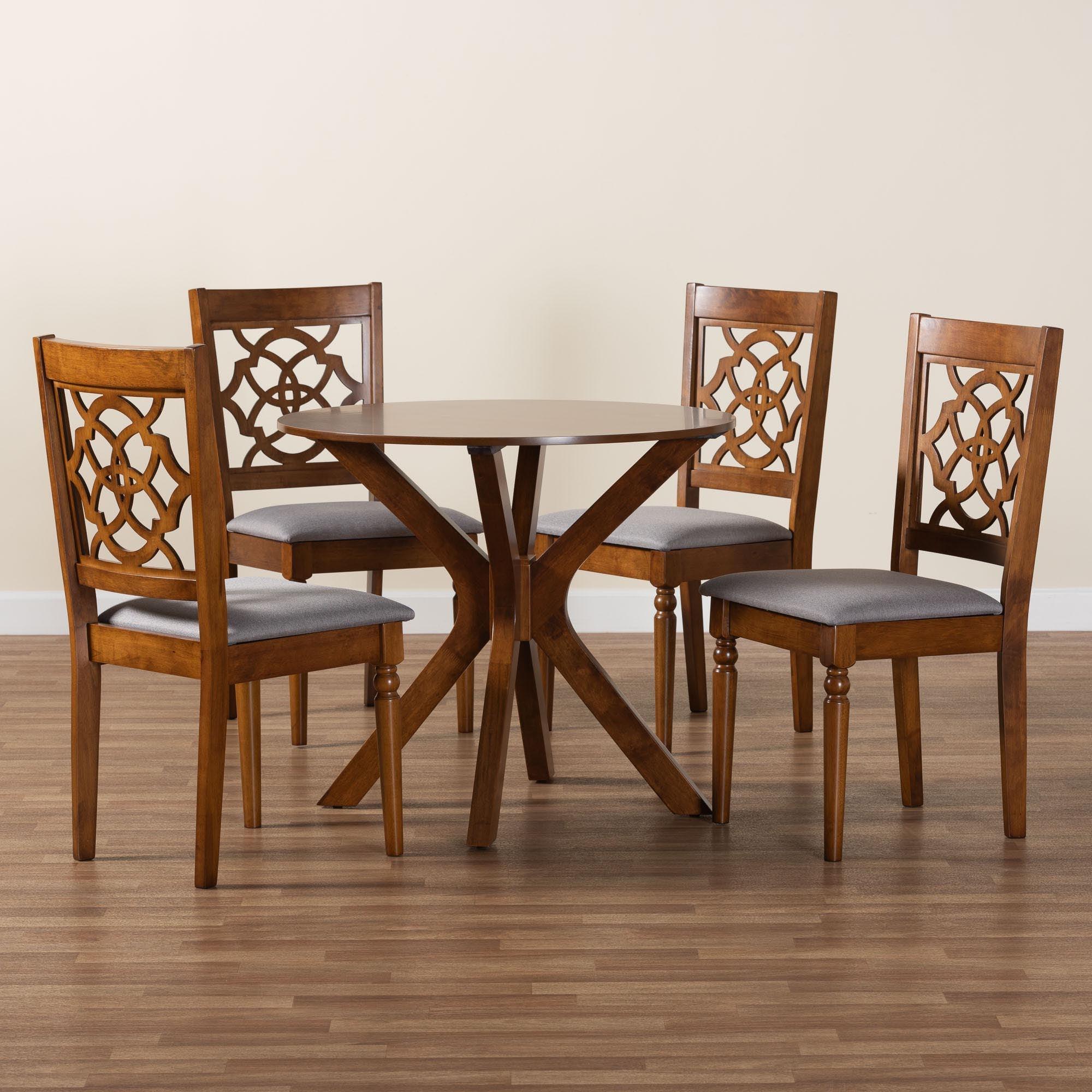 Sadie Modern and Wood 5-Piece Dining Set