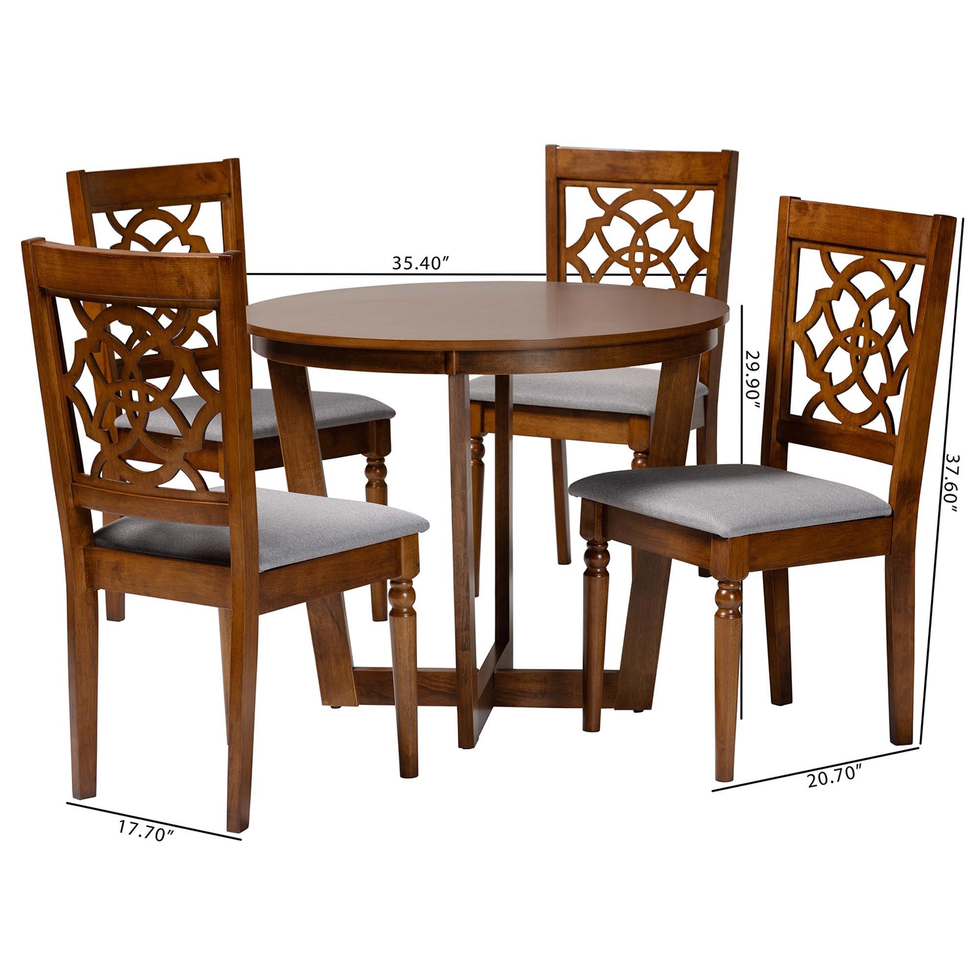 Valerie Modern and Wood 5-Piece Dining Set