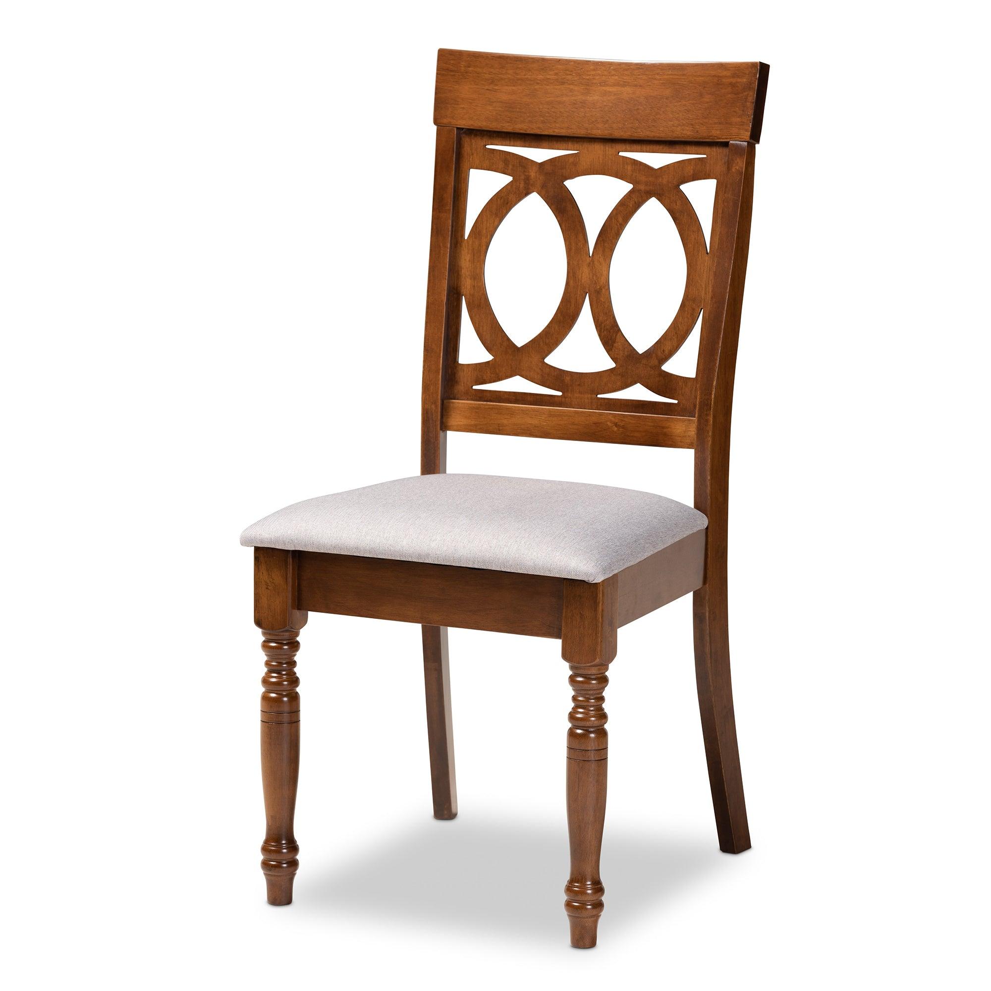 Jessie Modern and Contemporary Fabric Upholstered and Finished Wood 5-Piece Dining Set