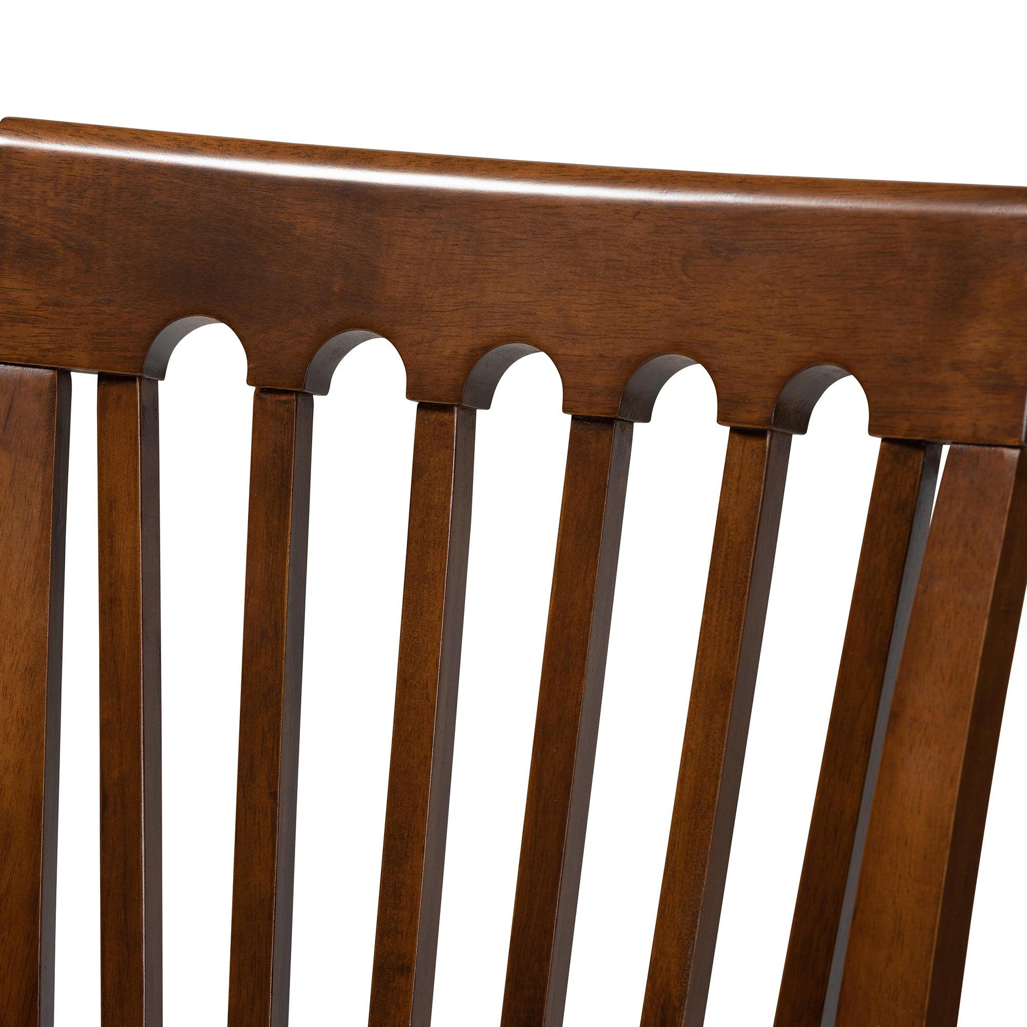 Minette Modern and Contemporary Fabric Upholstered and Finished Wood 6-Piece Dining Set