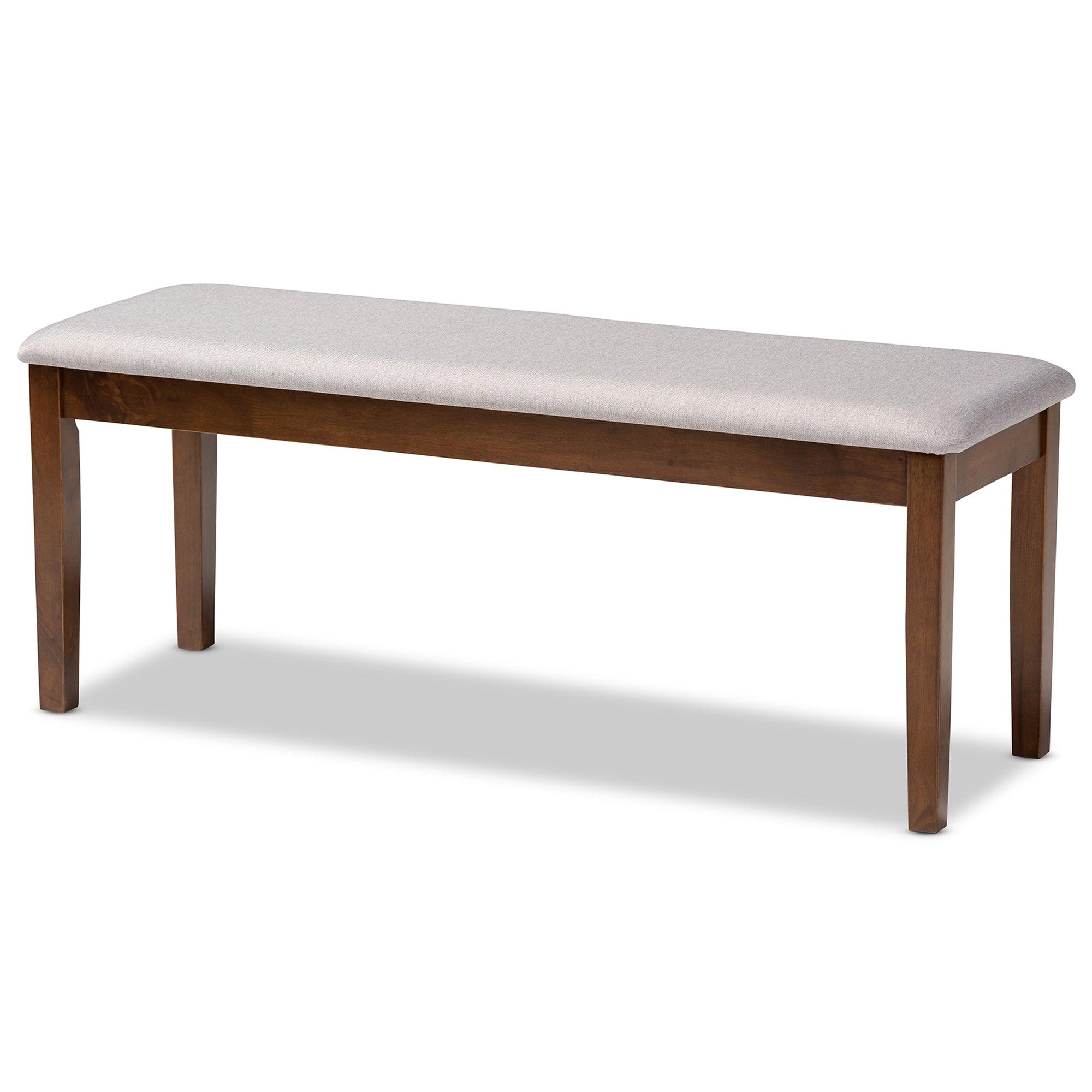 Gustavo Modern and Contemporary Fabric Upholstered and Finished Wood 6-Piece Dining Set