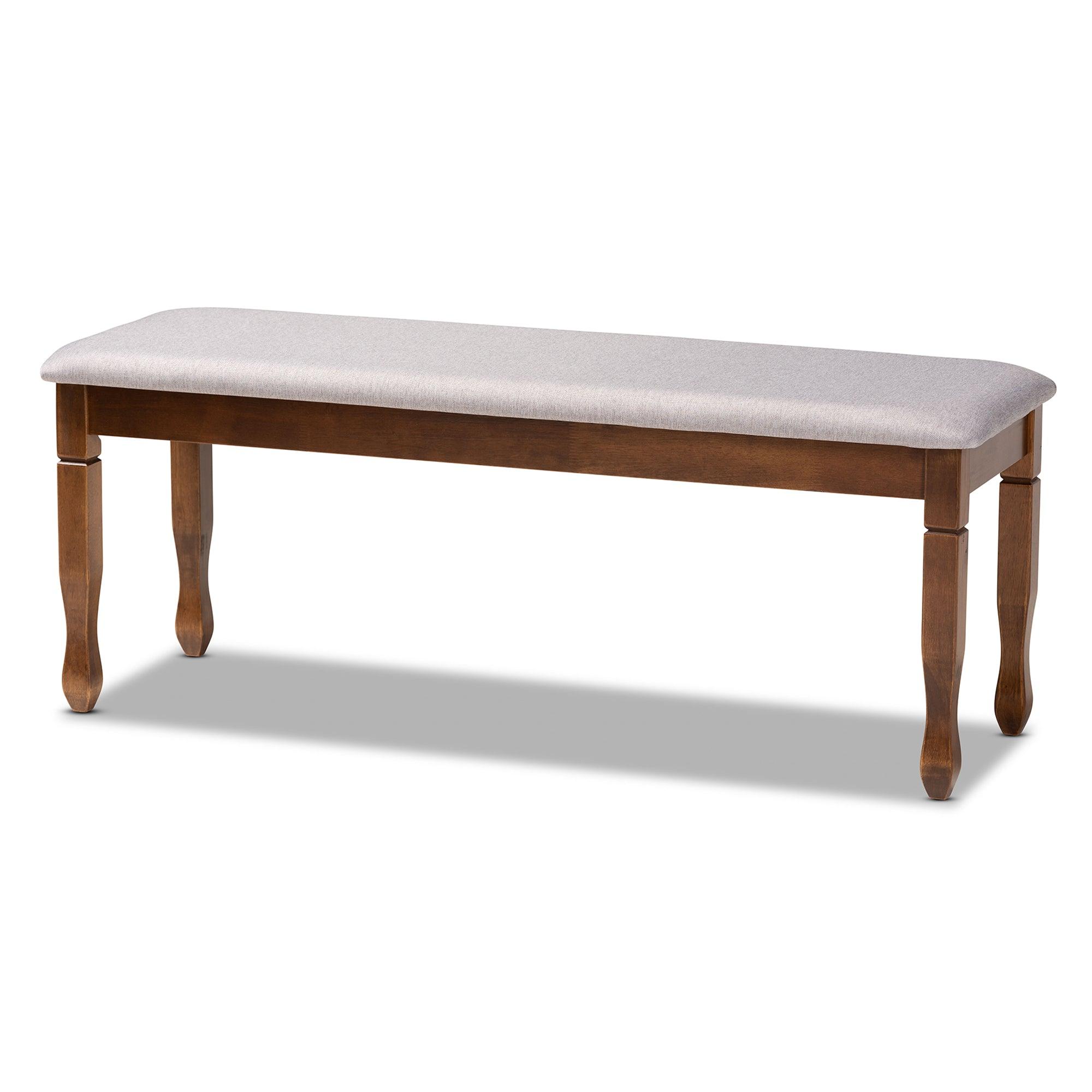 Reneau Modern and Contemporary Fabric Upholstered and Finished Wood 6-Piece Dining Set