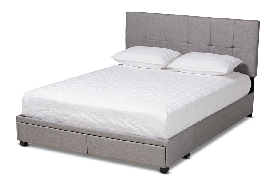 Netti Fabric Upholstered 2-Drawer Platform Storage Bed