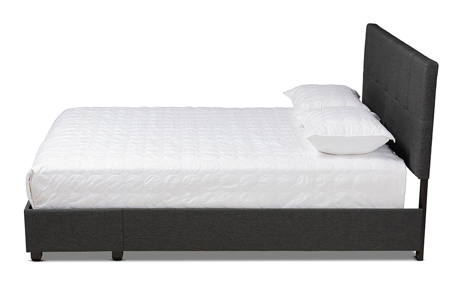 Netti Fabric Upholstered 2-Drawer Platform Storage Bed