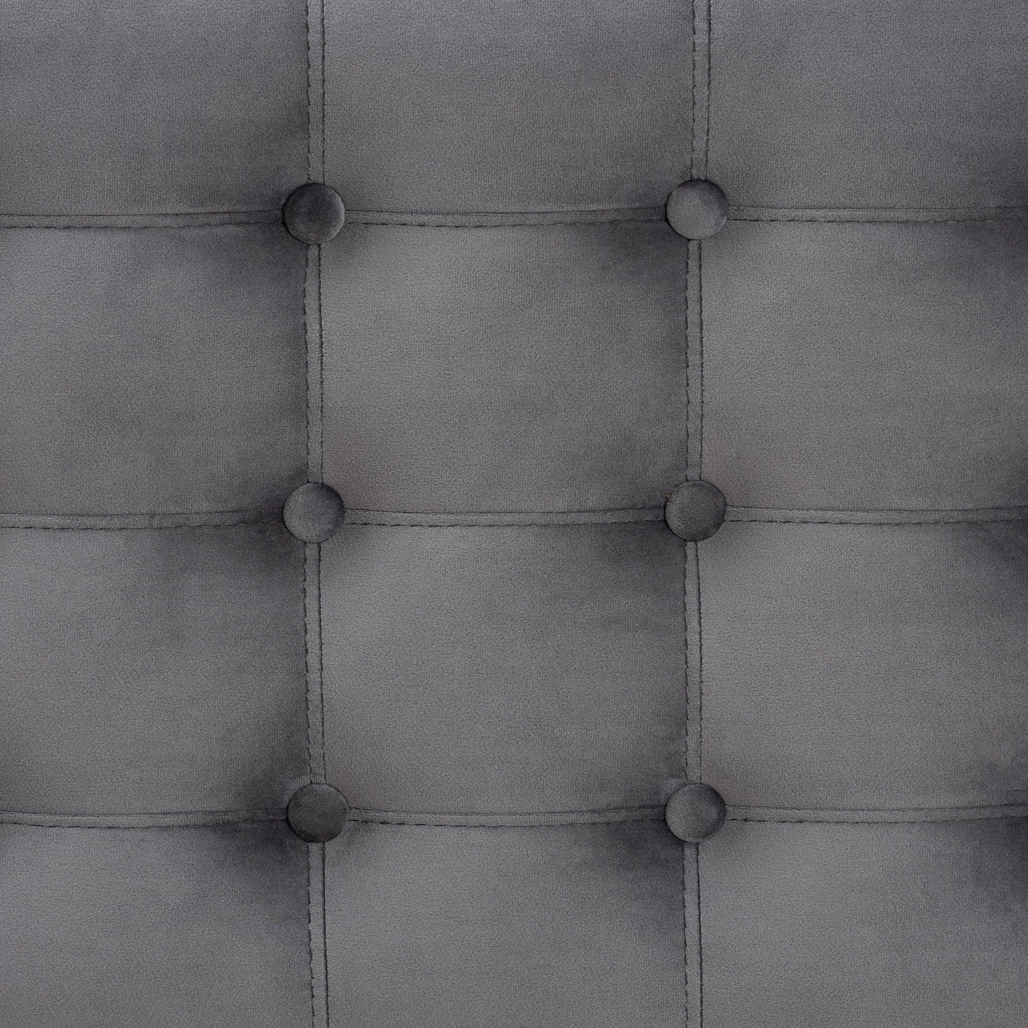Kaylee Modern and Contemporary Velvet Fabric Upholstered Button-Tufted Storage Ottoman