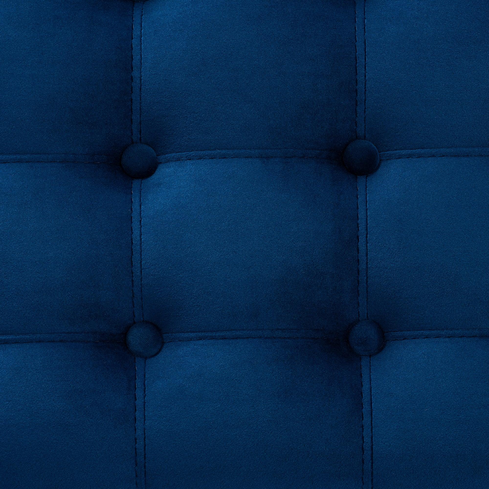 Kaylee Modern and Contemporary Velvet Fabric Upholstered Button-Tufted Storage Ottoman