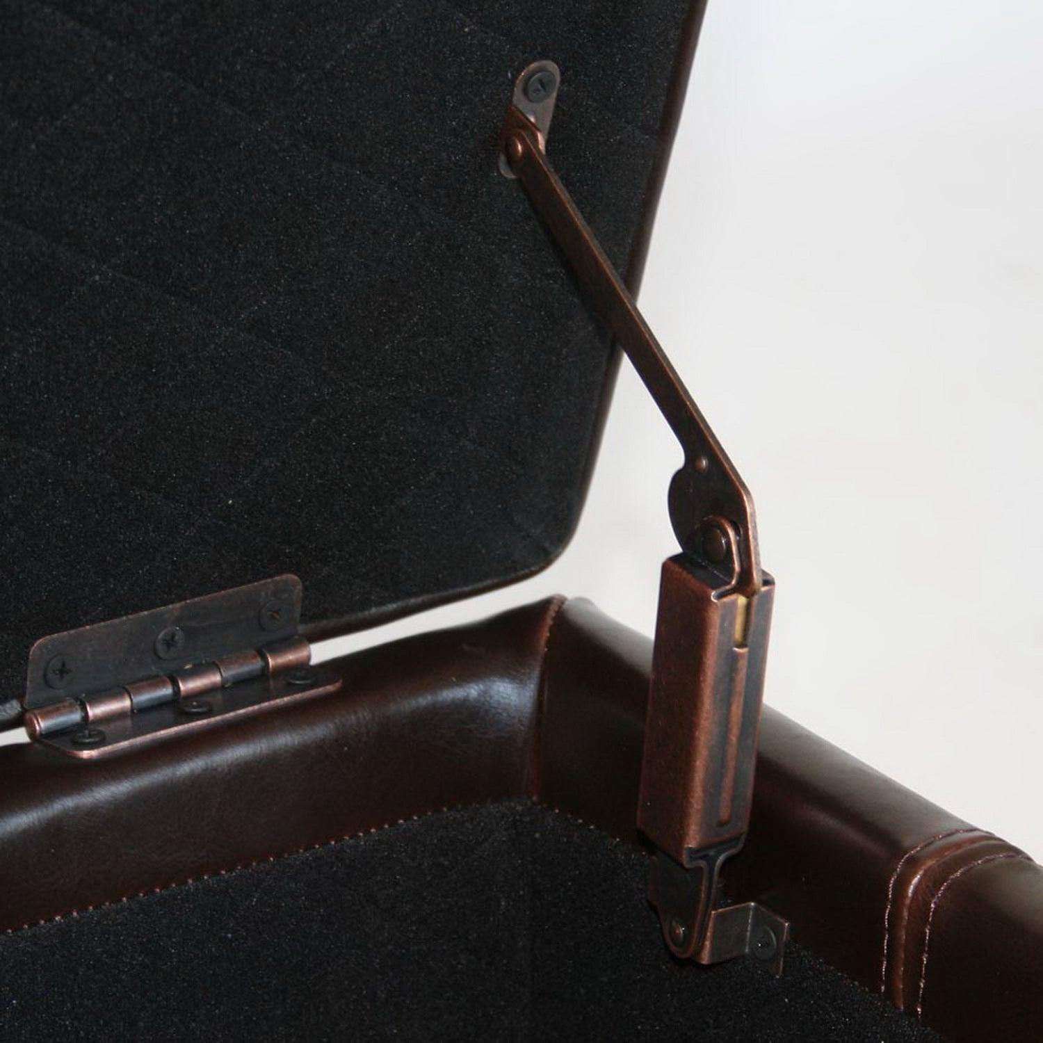 Agustus Leather Storage Ottoman