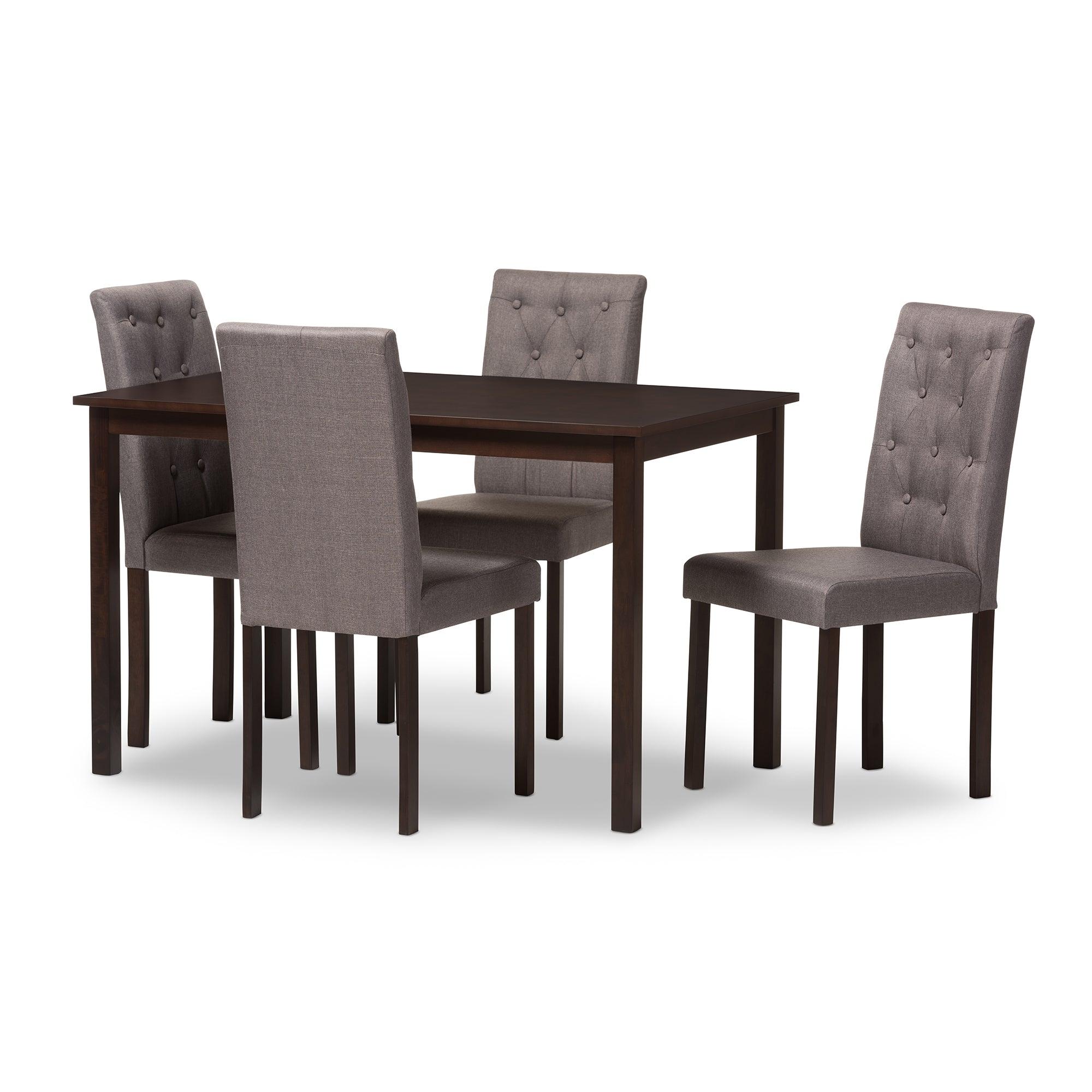 Gardner Modern and Contemporary 5-Piece Finished Fabric Upholstered Dining Set