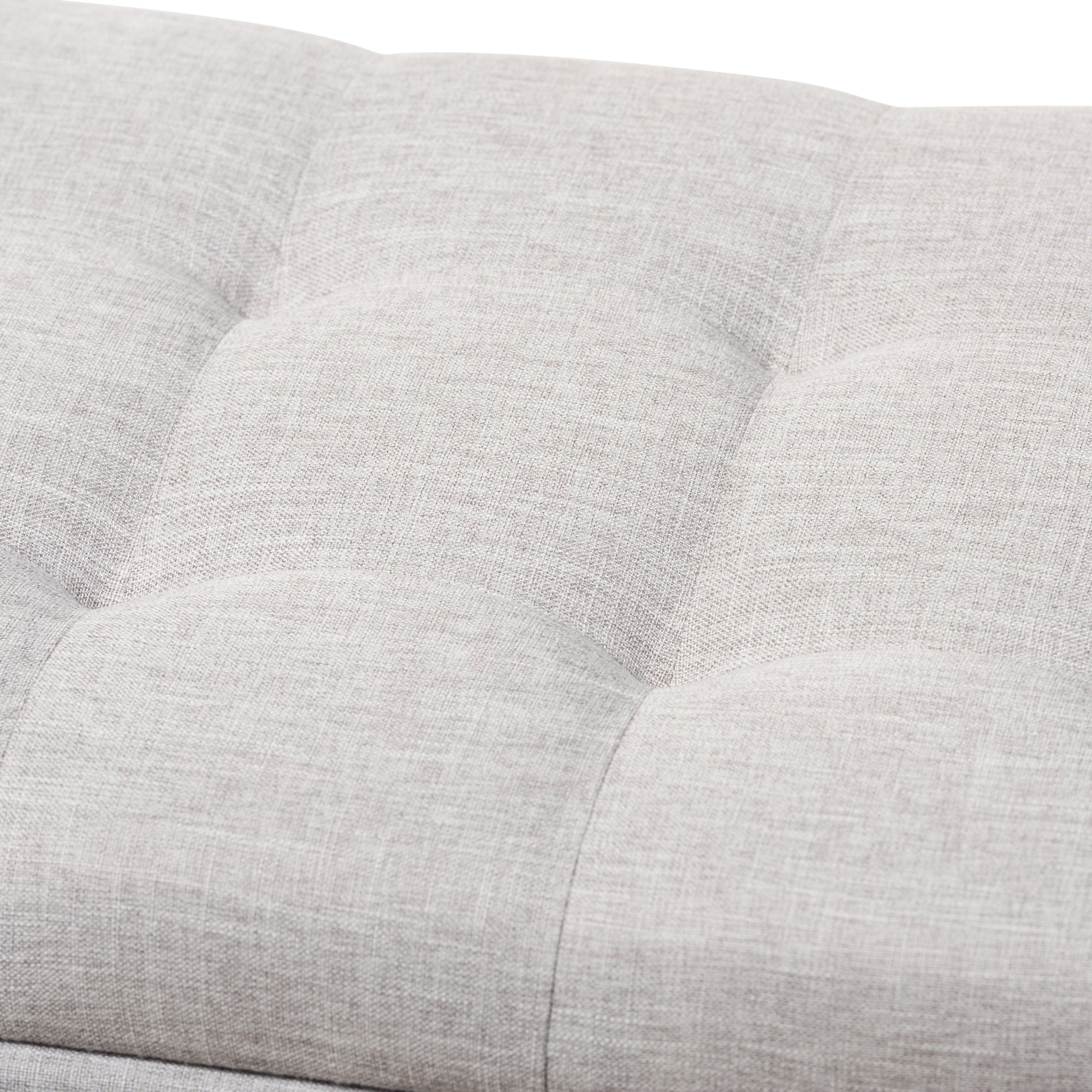 RoaNoke Modern and Contemporary Fabric Upholstered Grid-Tufting Storage Ottoman