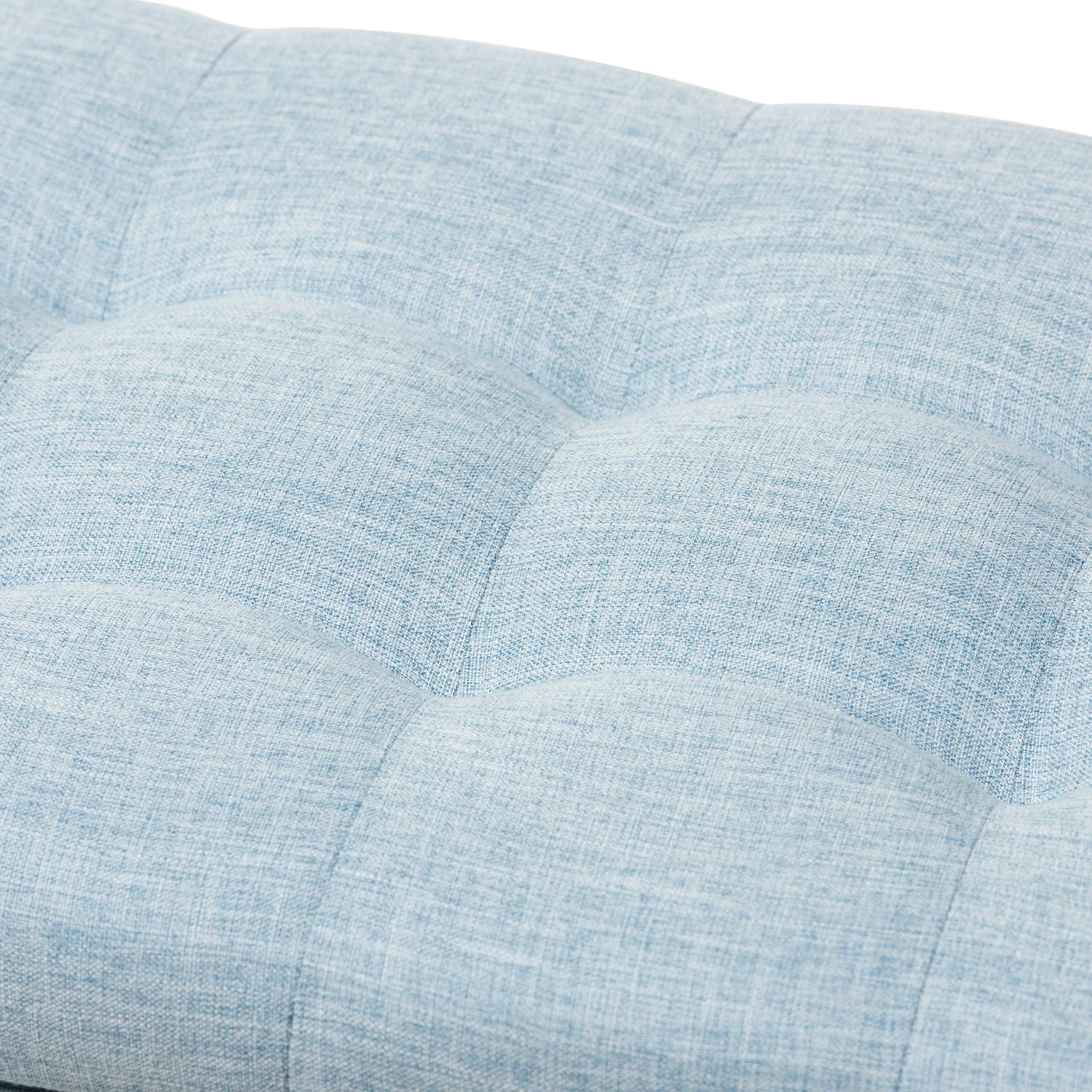 RoaNoke Modern and Contemporary Fabric Upholstered Grid-Tufting Storage Ottoman