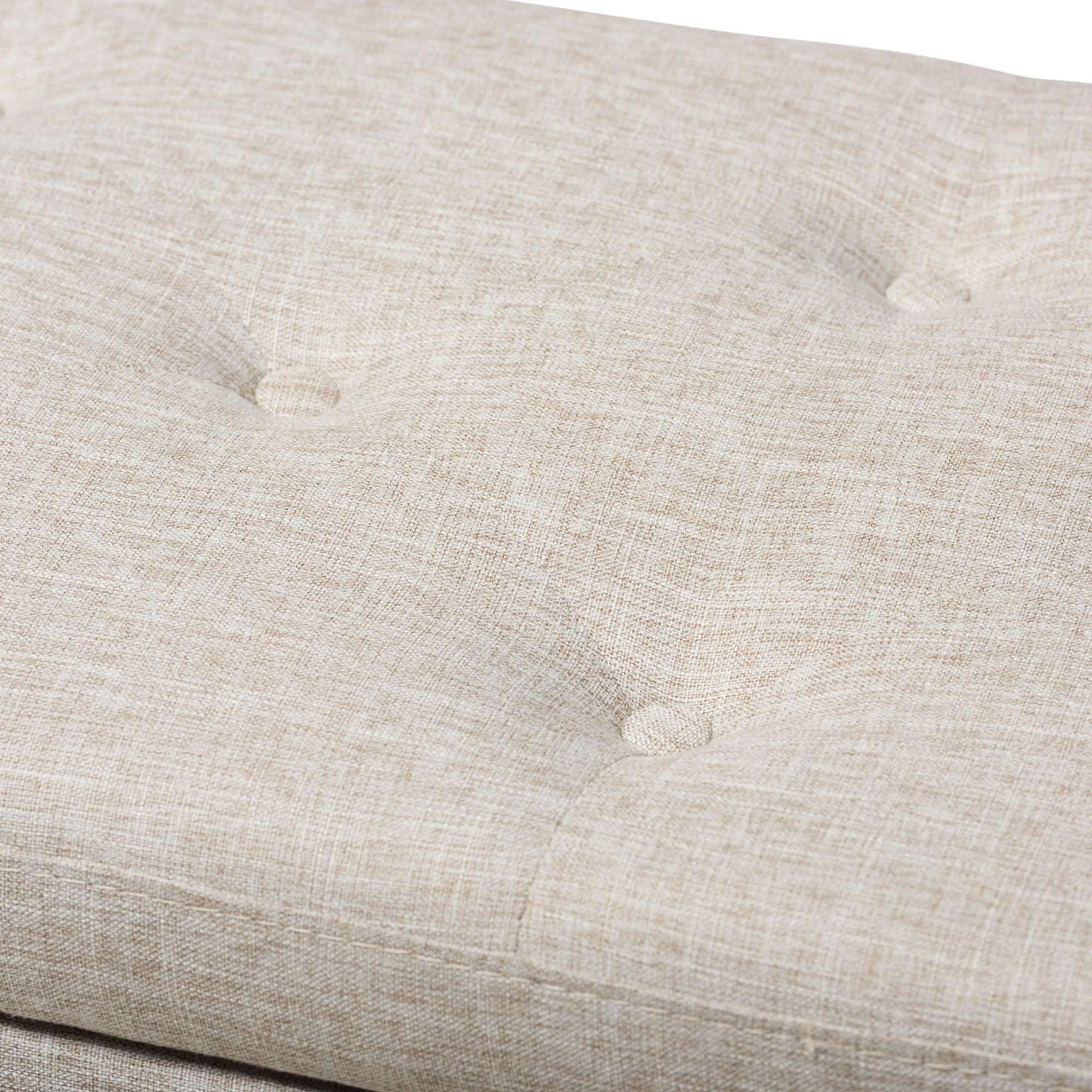 Hannah Modern and Contemporary Fabric Upholstered Button-Tufting Storage Ottoman