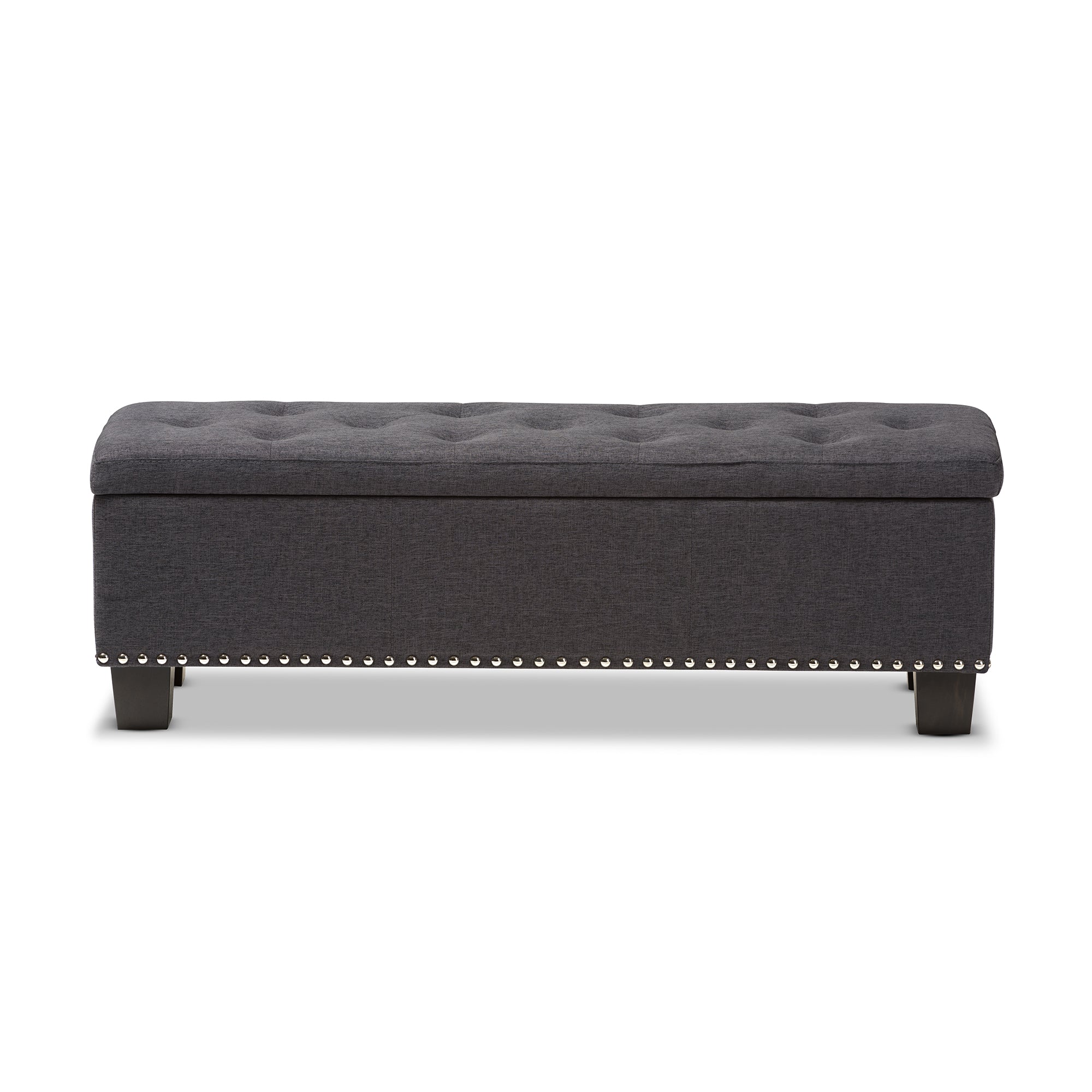 Hannah Modern and Contemporary Fabric Upholstered Button-Tufting Storage Ottoman