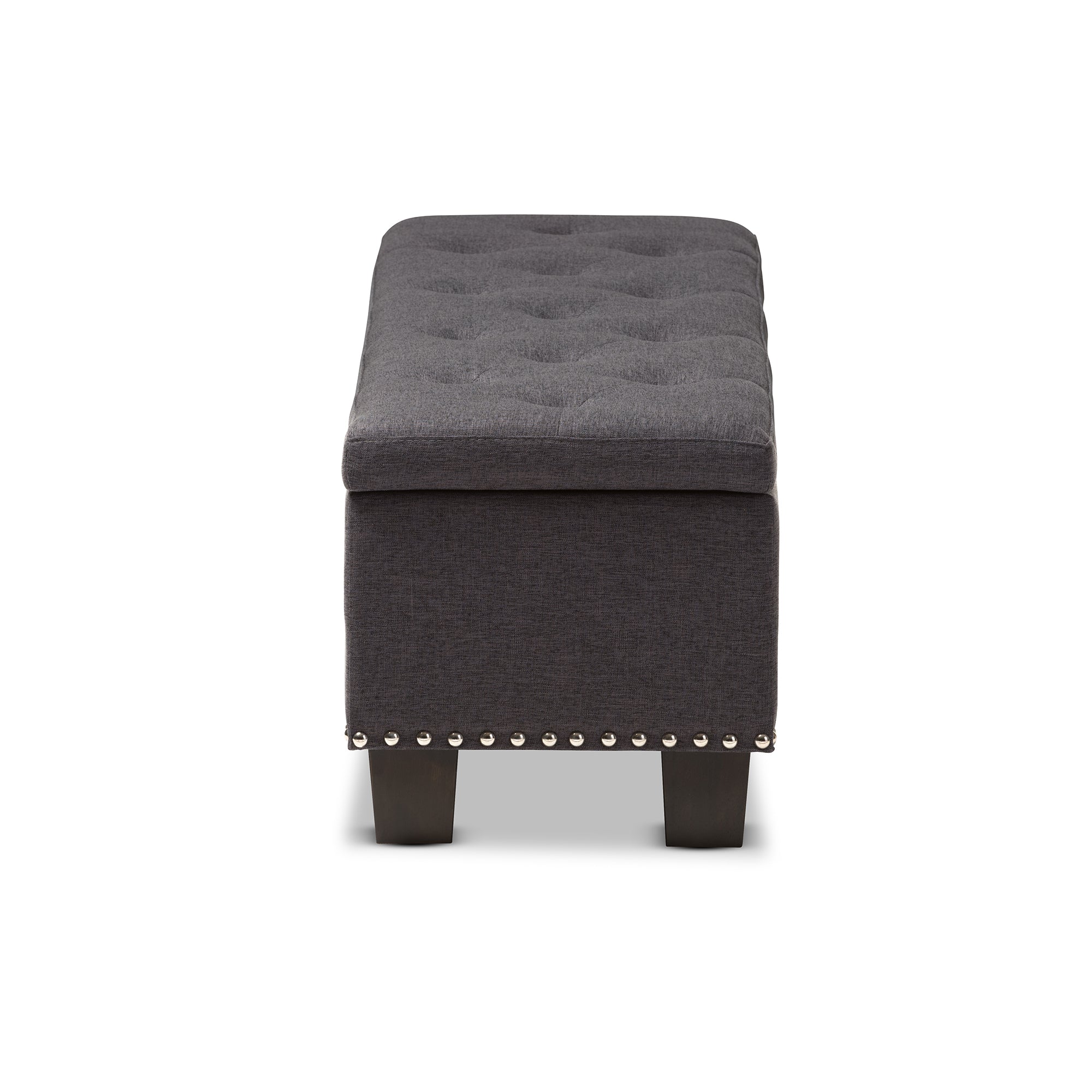 Hannah Modern and Contemporary Fabric Upholstered Button-Tufting Storage Ottoman