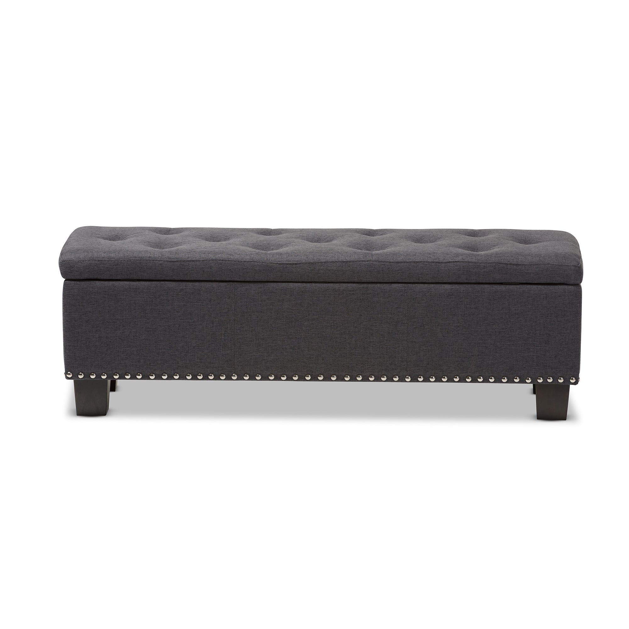 Hannah Modern and Contemporary Fabric Upholstered Button-Tufting Storage Ottoman