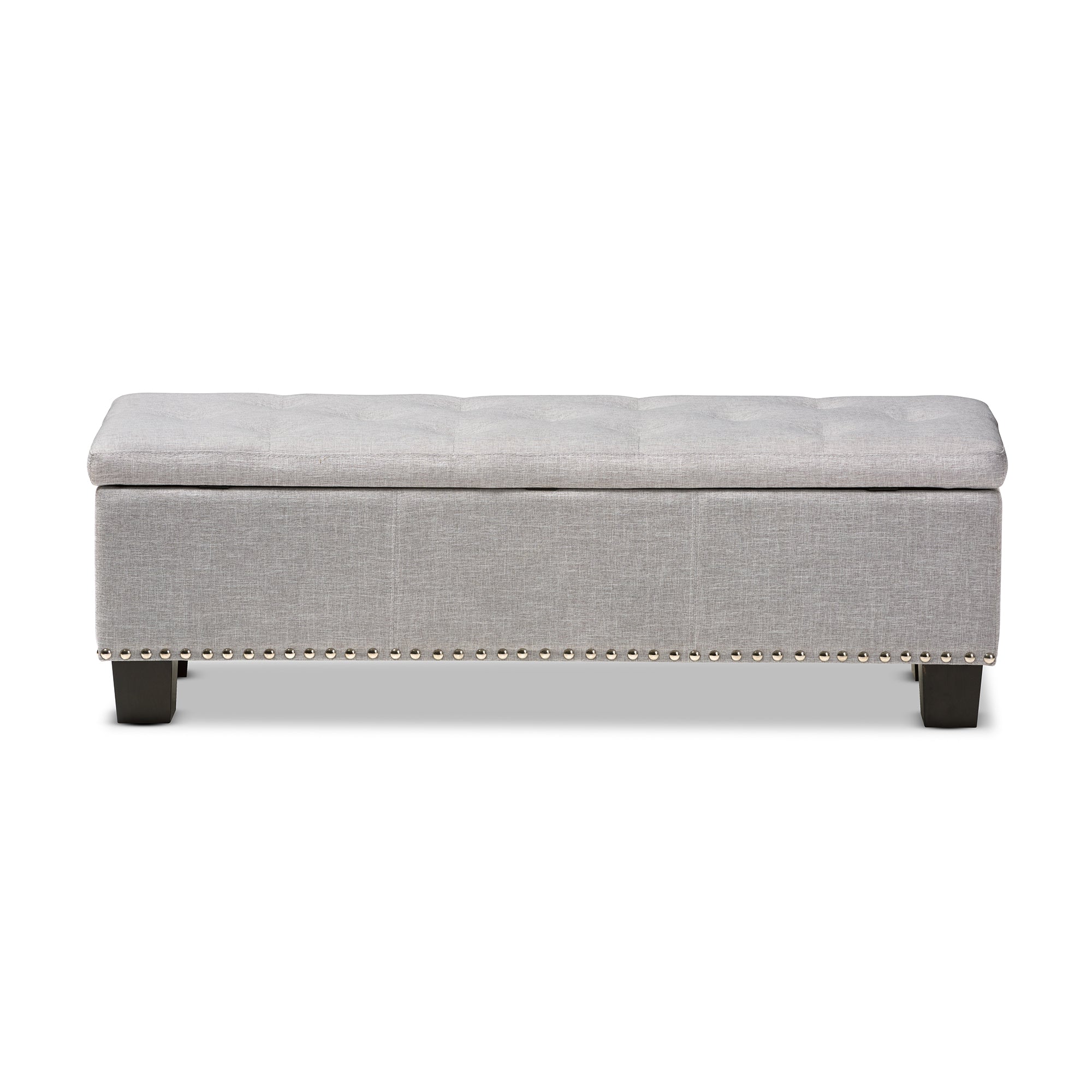 Hannah Modern and Contemporary Fabric Upholstered Button-Tufting Storage Ottoman