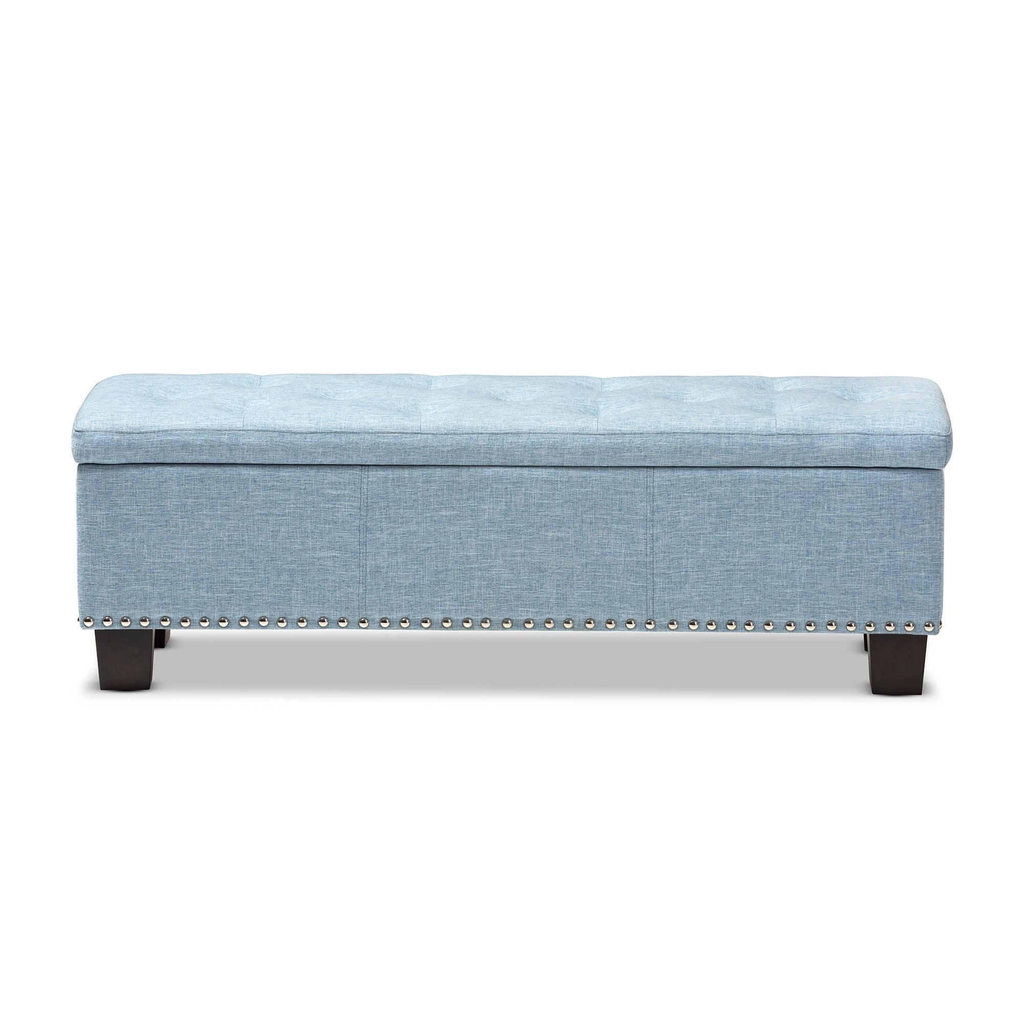 Hannah Modern and Contemporary Fabric Upholstered Button-Tufting Storage Ottoman