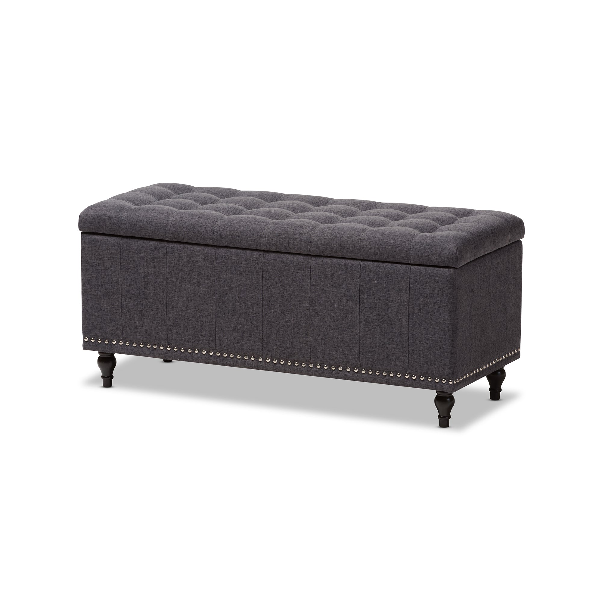 Kaylee Modern Classic Fabric Upholstered Button-Tufting Storage Ottoman