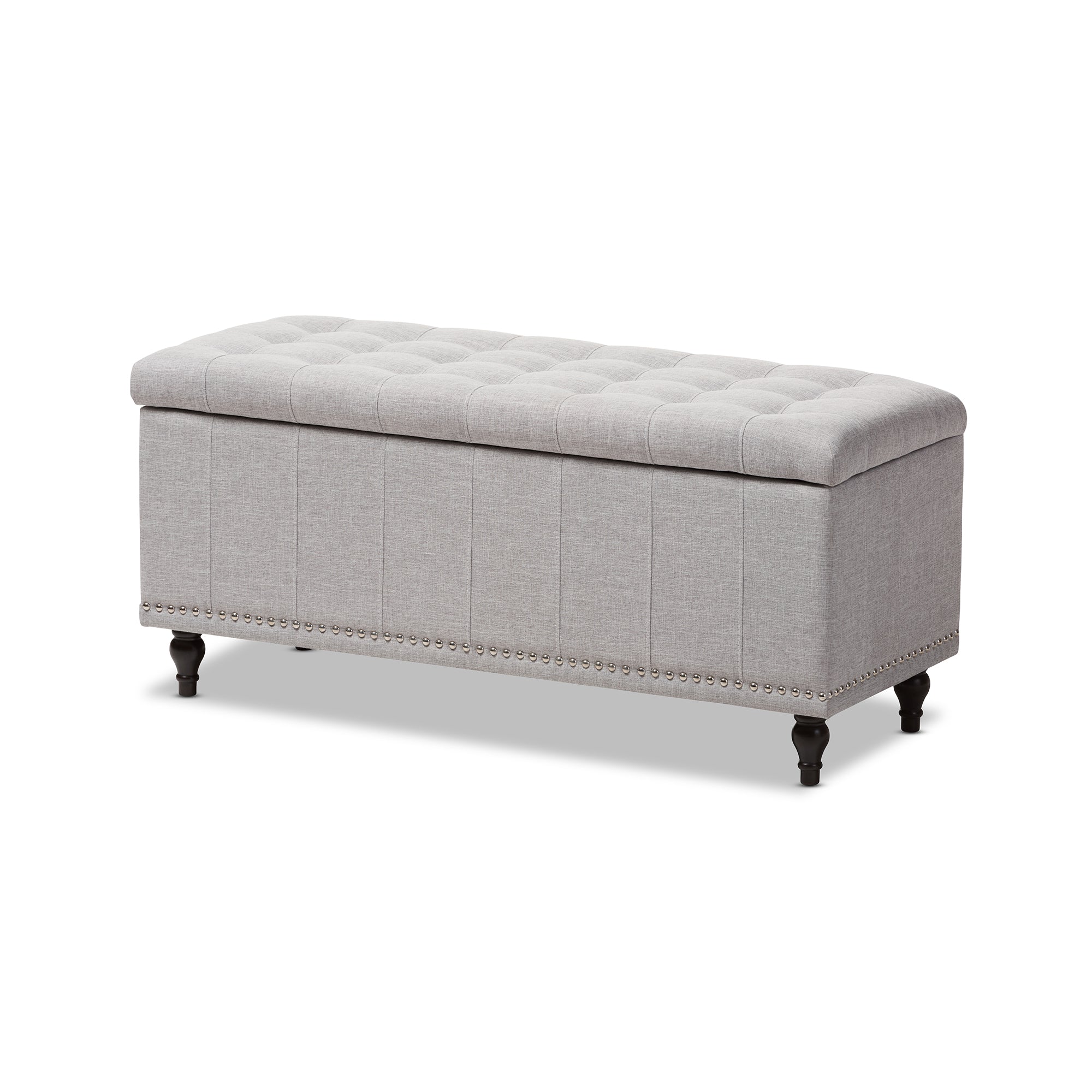Kaylee Modern Classic Fabric Upholstered Button-Tufting Storage Ottoman