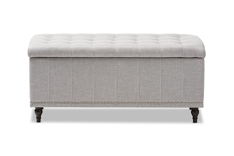 Kaylee Modern Classic Fabric Upholstered Button-Tufting Storage Ottoman