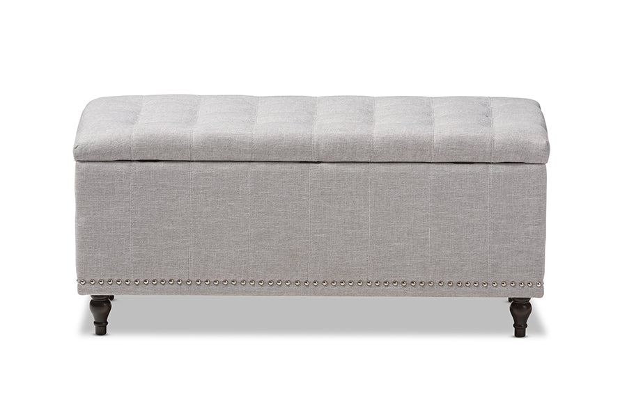 Kaylee Modern Classic Fabric Upholstered Button-Tufting Storage Ottoman
