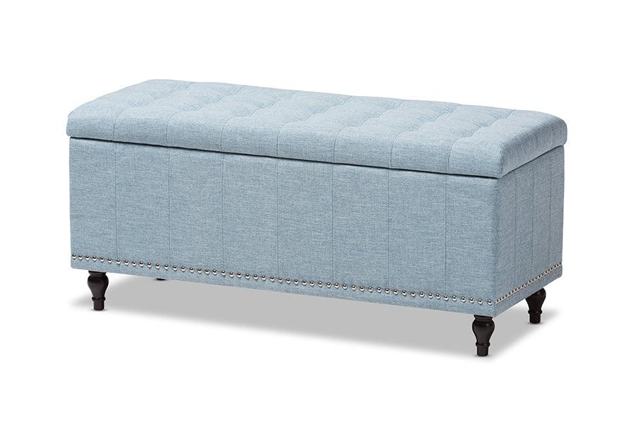 Kaylee Modern Classic Fabric Upholstered Button-Tufting Storage Ottoman