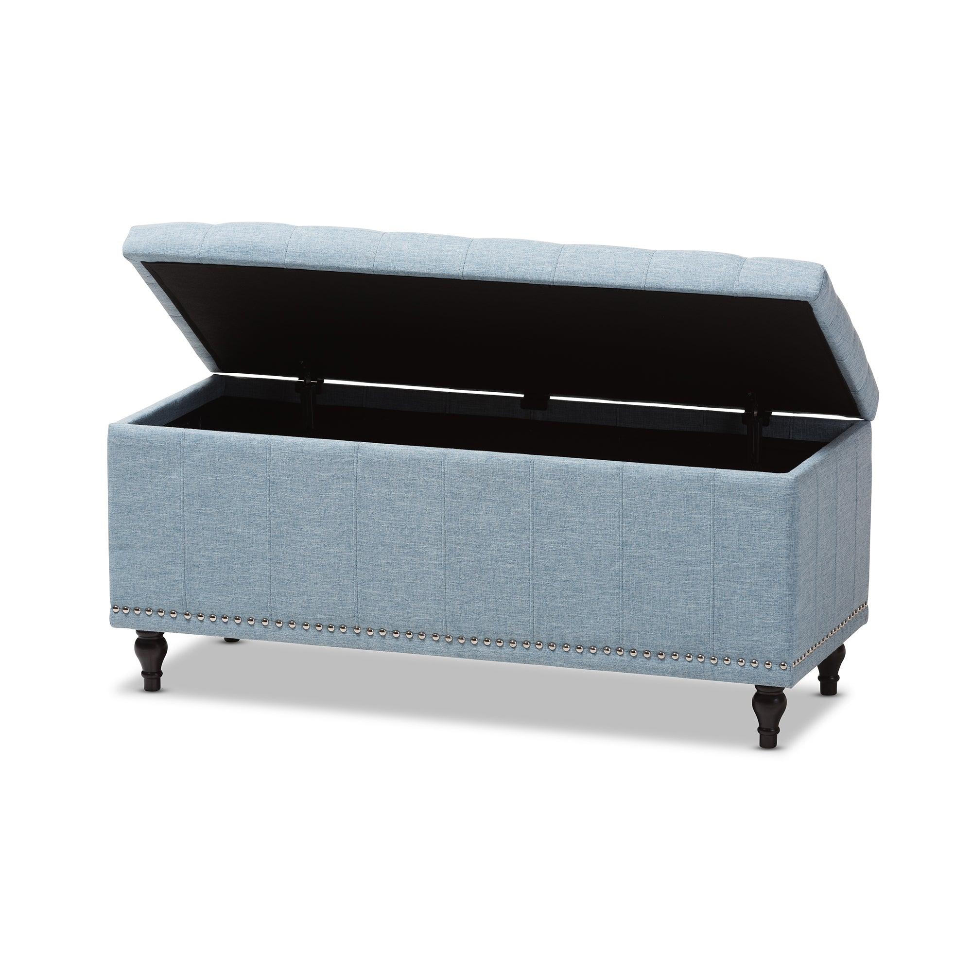 Kaylee Modern Classic Fabric Upholstered Button-Tufting Storage Ottoman