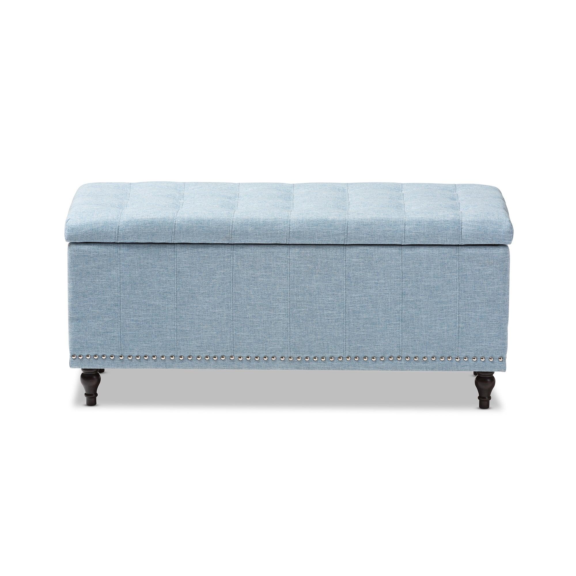 Kaylee Modern Classic Fabric Upholstered Button-Tufting Storage Ottoman