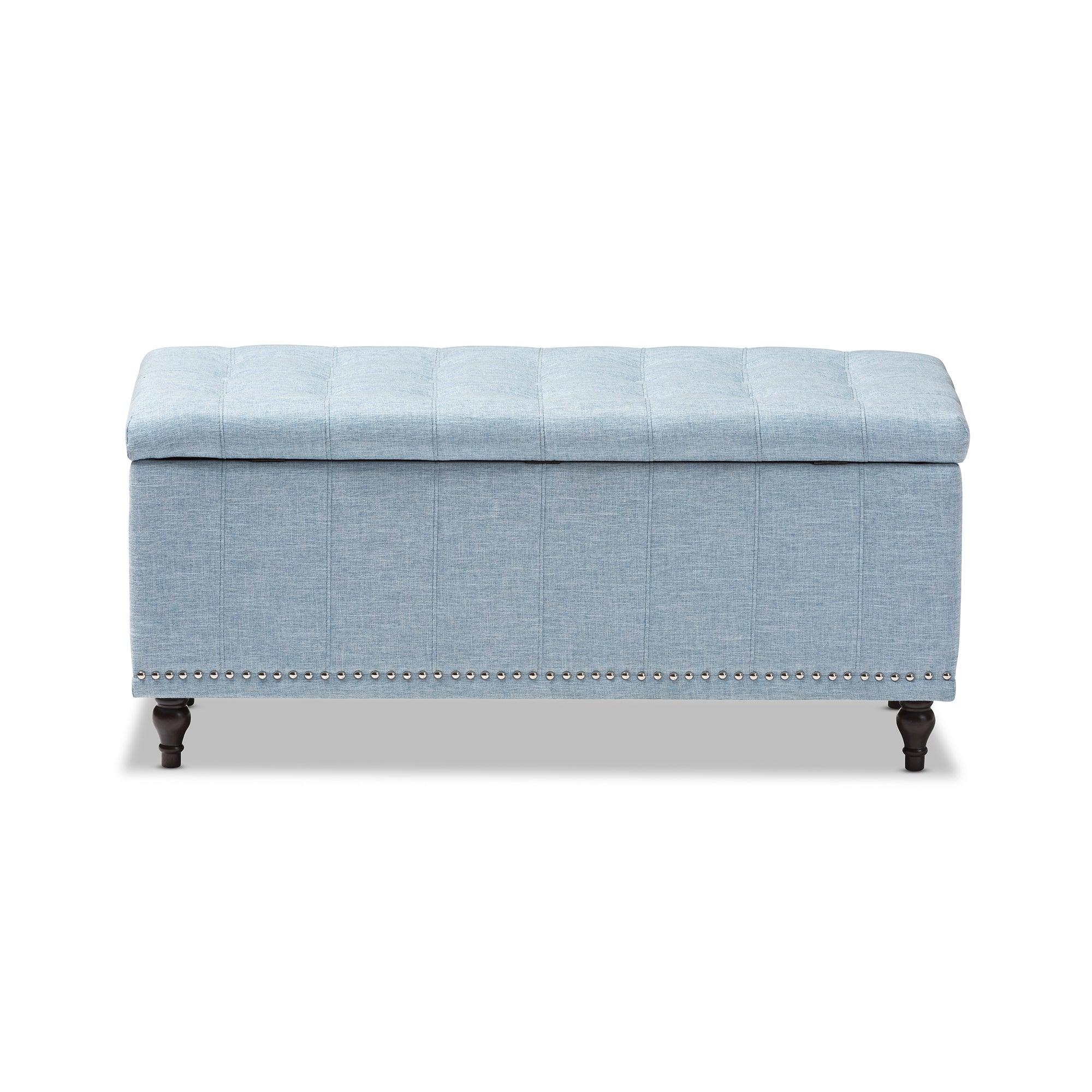 Kaylee Modern Classic Fabric Upholstered Button-Tufting Storage Ottoman