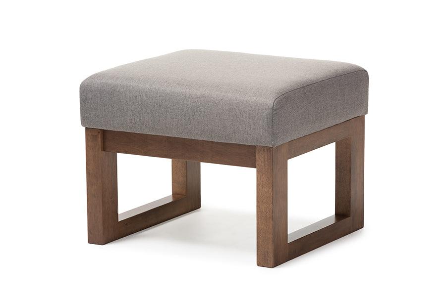 Yashiya Mid-century Retro Modern Fabric Upholstered Ottoman Stool