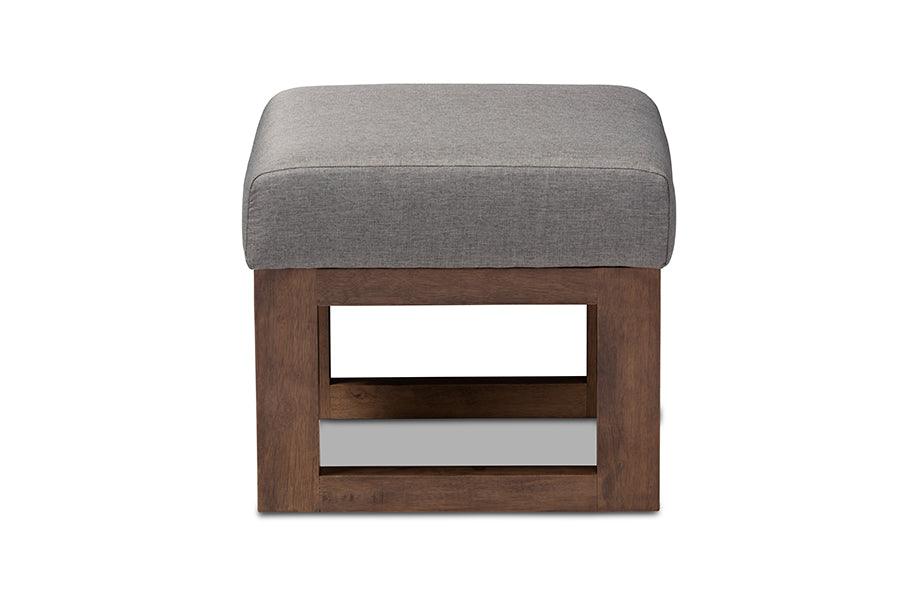 Yashiya Mid-century Retro Modern Fabric Upholstered Ottoman