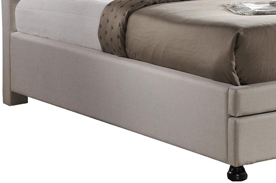 Ainge Contemporary Button-Tufted Light Fabric Upholstered Storage Bed