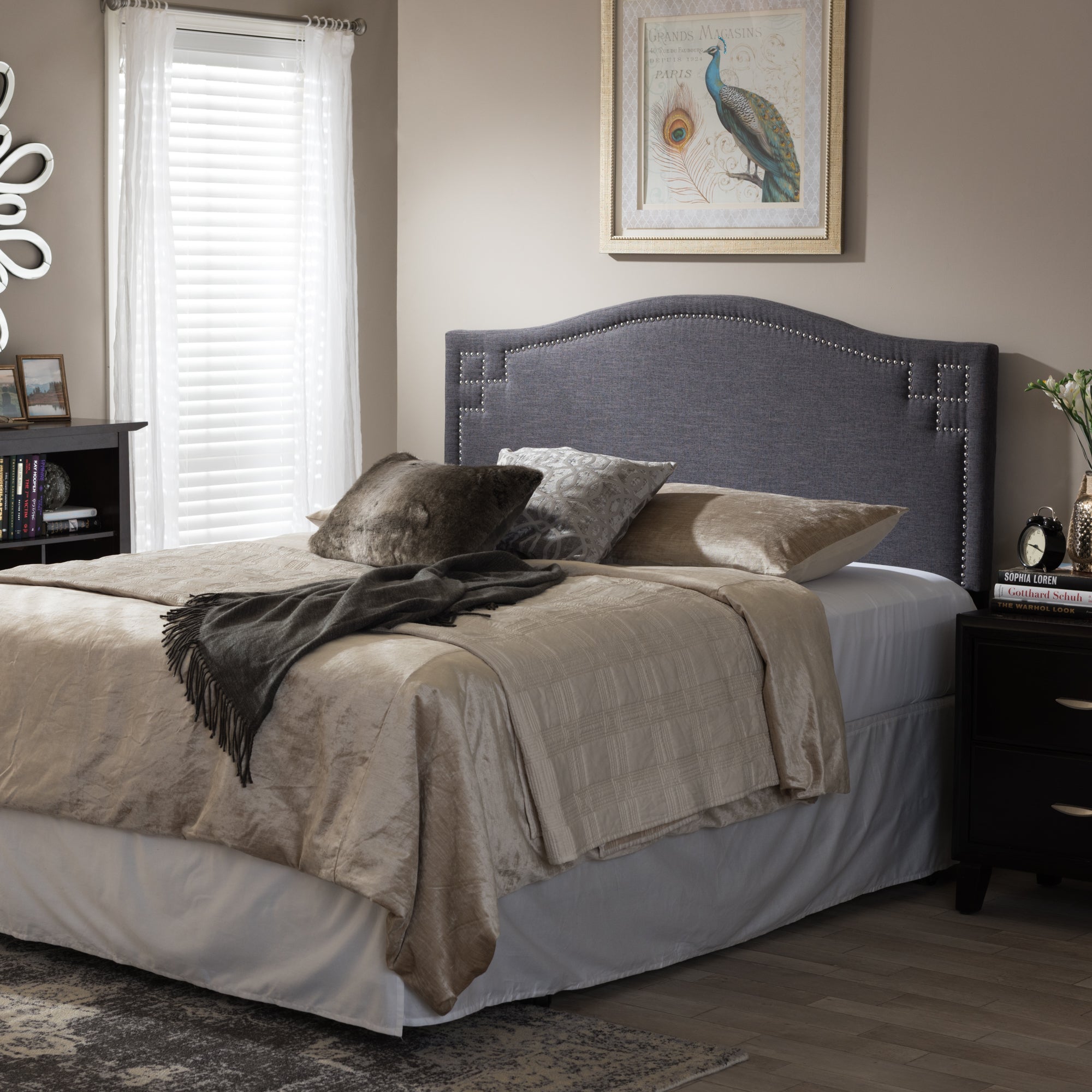 Aubrey Modern and Contemporary Fabric Upholstered Headboard
