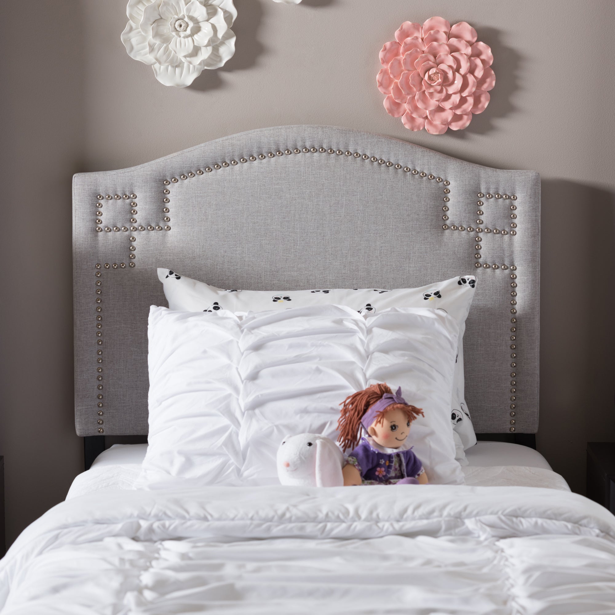 Aubrey Modern and Contemporary Fabric Upholstered Headboard