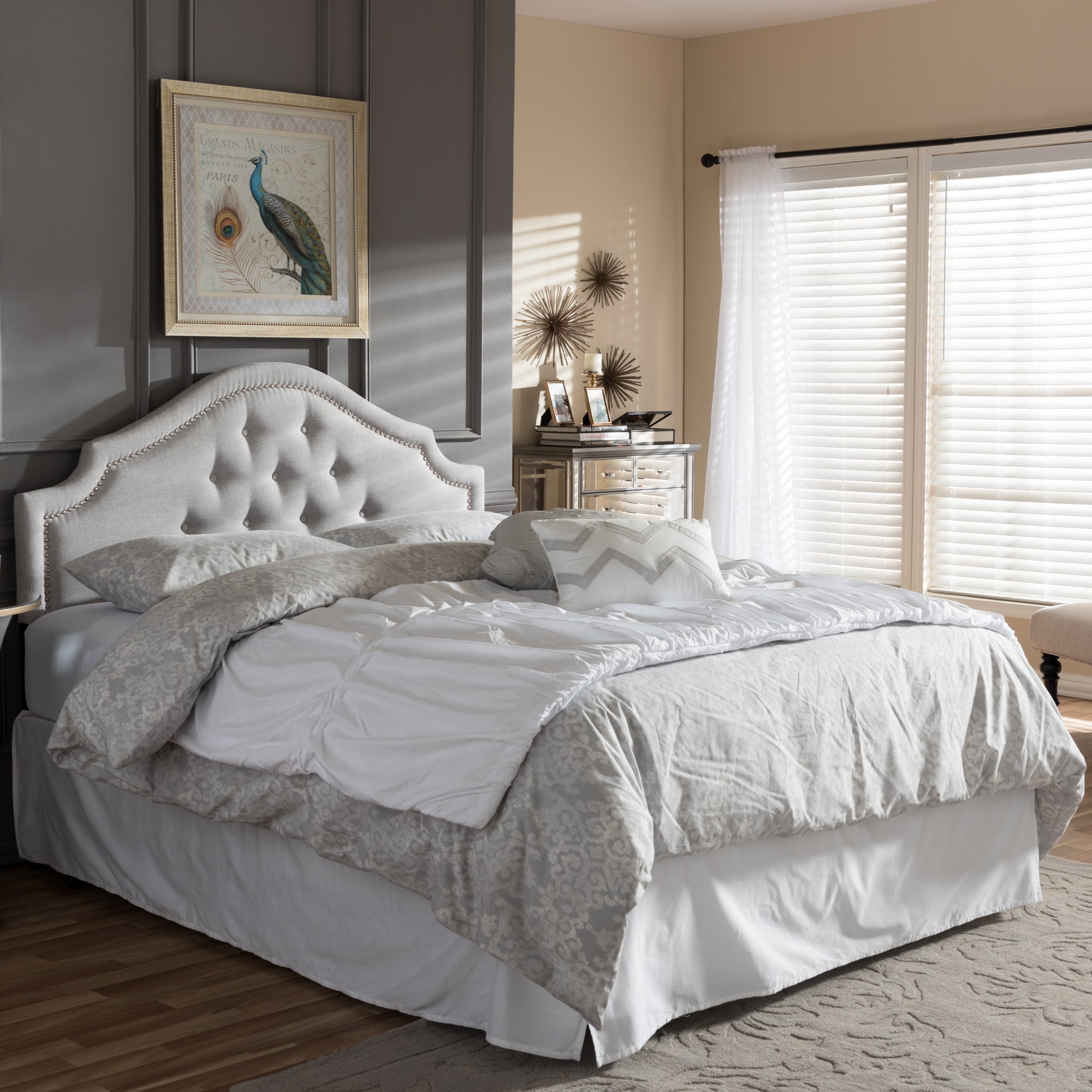 Cora Modern and Contemporary Fabric Upholstered Headboard